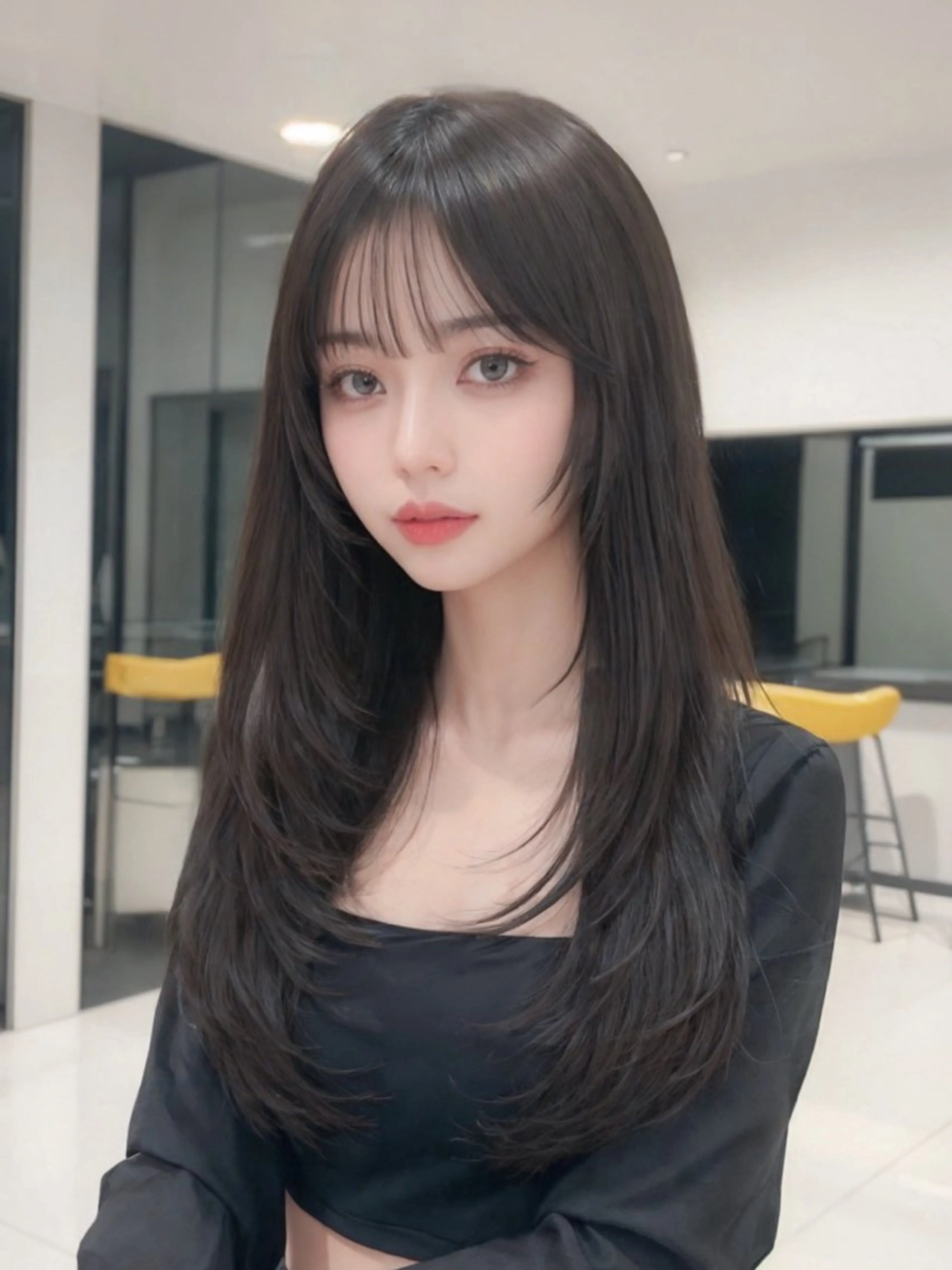 ロング カラー カット ヘアカラー トリートメント Core mikuaのヘアスタイル