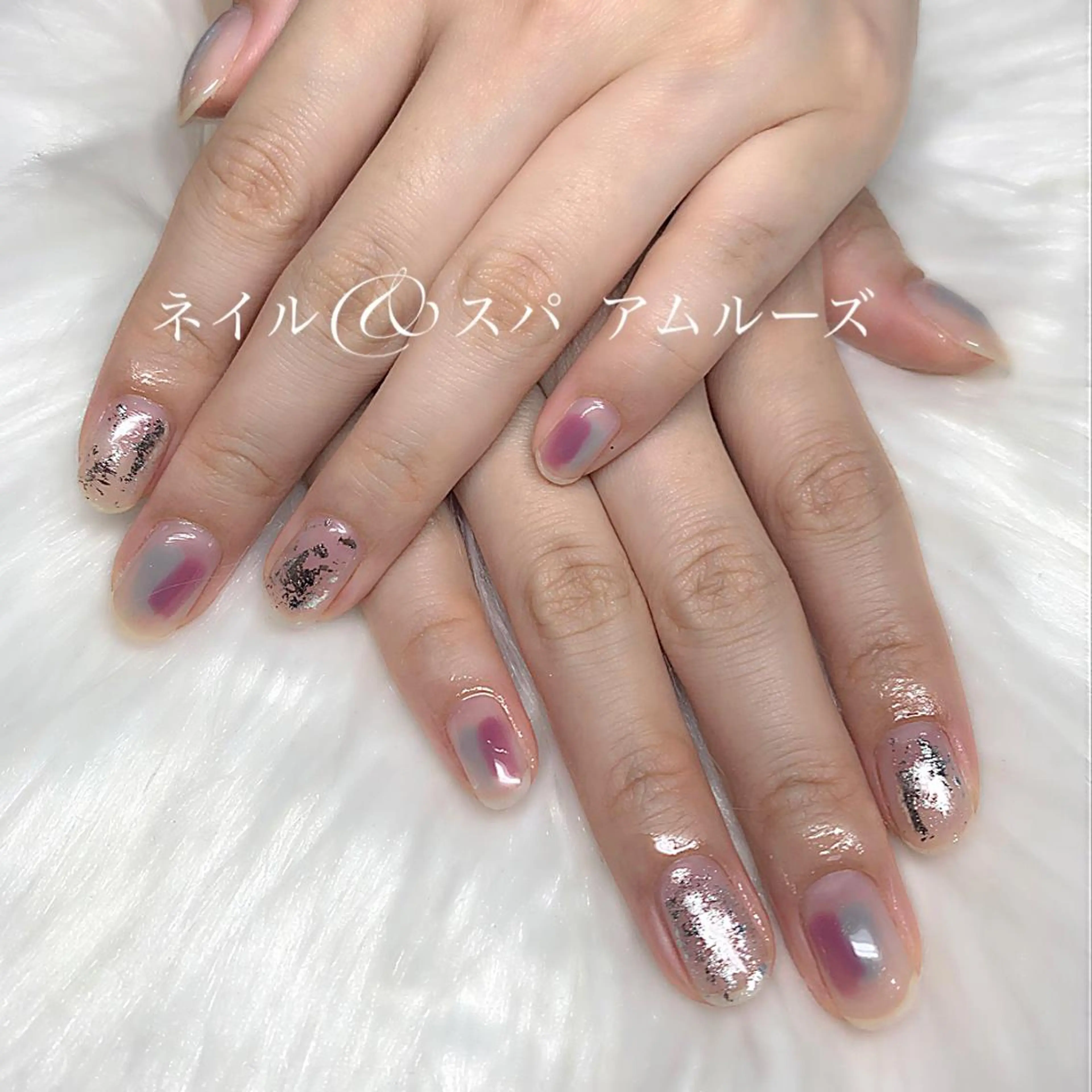 ネイル クリアネイル ニュアンスネイル オフィスネイル シンプルネイル Amoureuse KARENのネイルデザイン