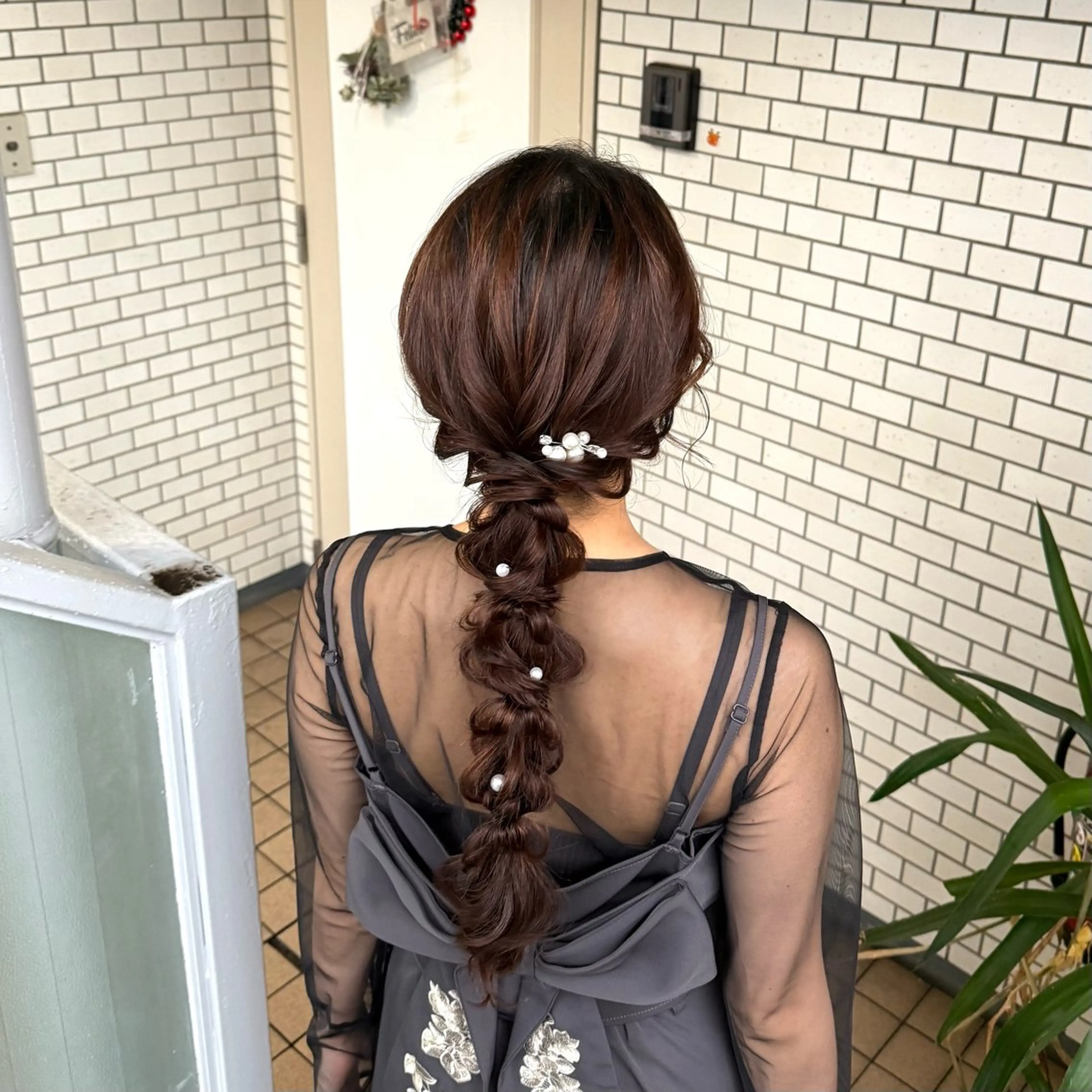 ロング ヘアアレンジ 成人式 ハーフアップ 結婚式・ブライダル 卒業式のヘアスタイル ヘアセット 褒められヘアメイク /ボブ女子🐶みおのヘアスタイル