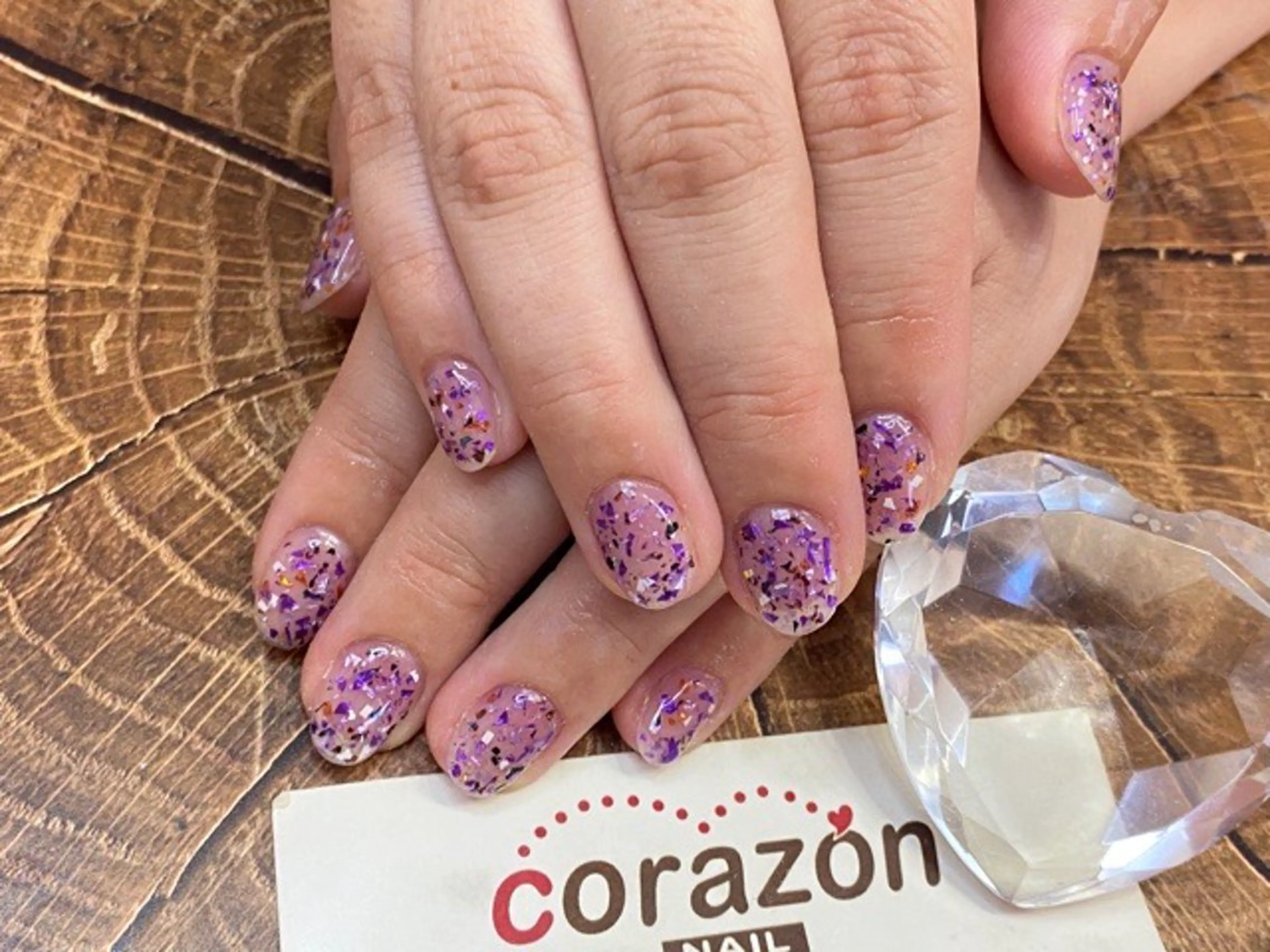 ネイル ジェルネイル ラメ(グリッター) ワンカラーネイル ハンドネイル corazon所属・ネイリスト aicoのネイルデザイン