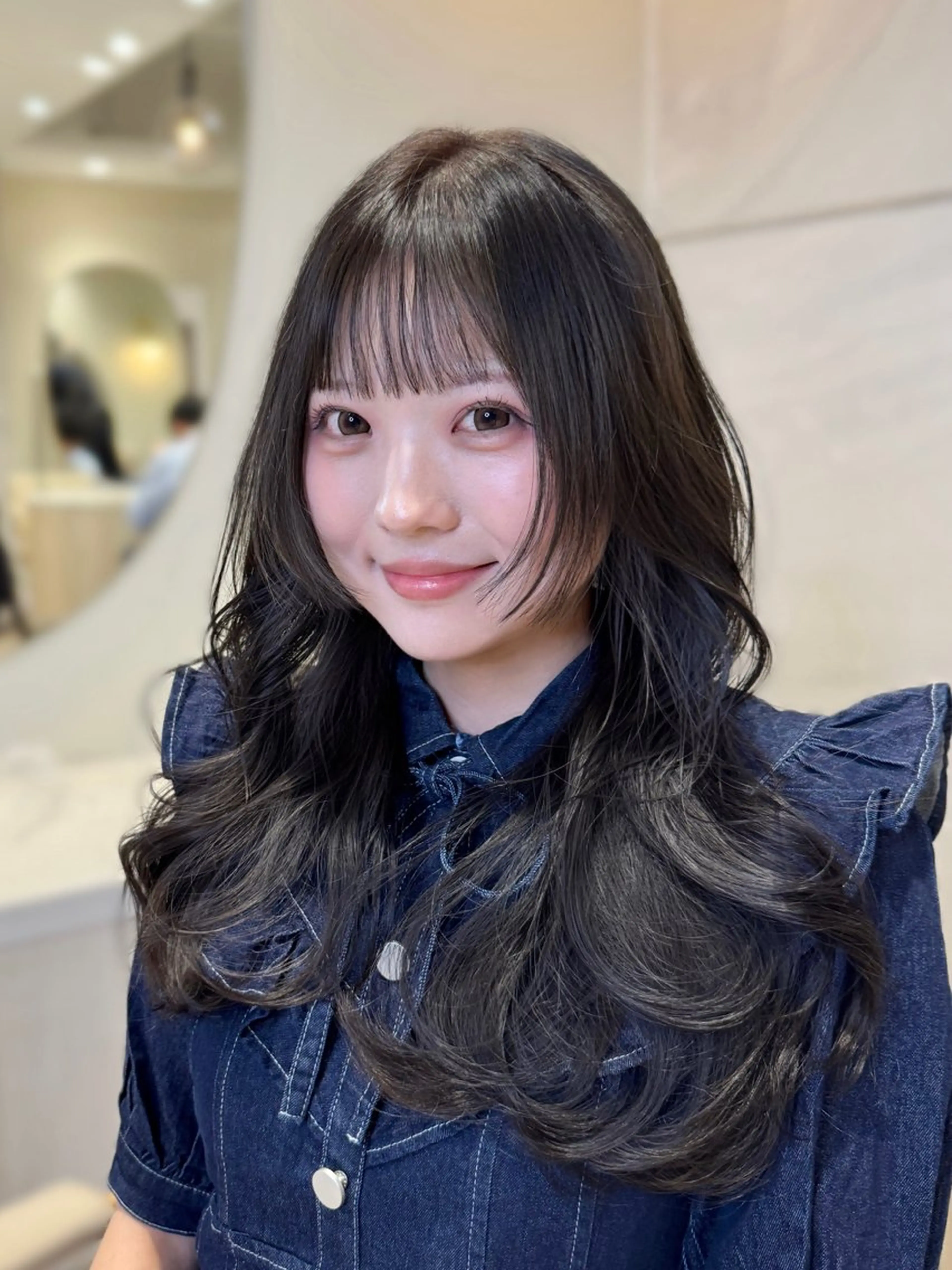 ロング カット トリートメント 韓国/レイヤーカット 顔周り/廣瀬達哉のヘアスタイル