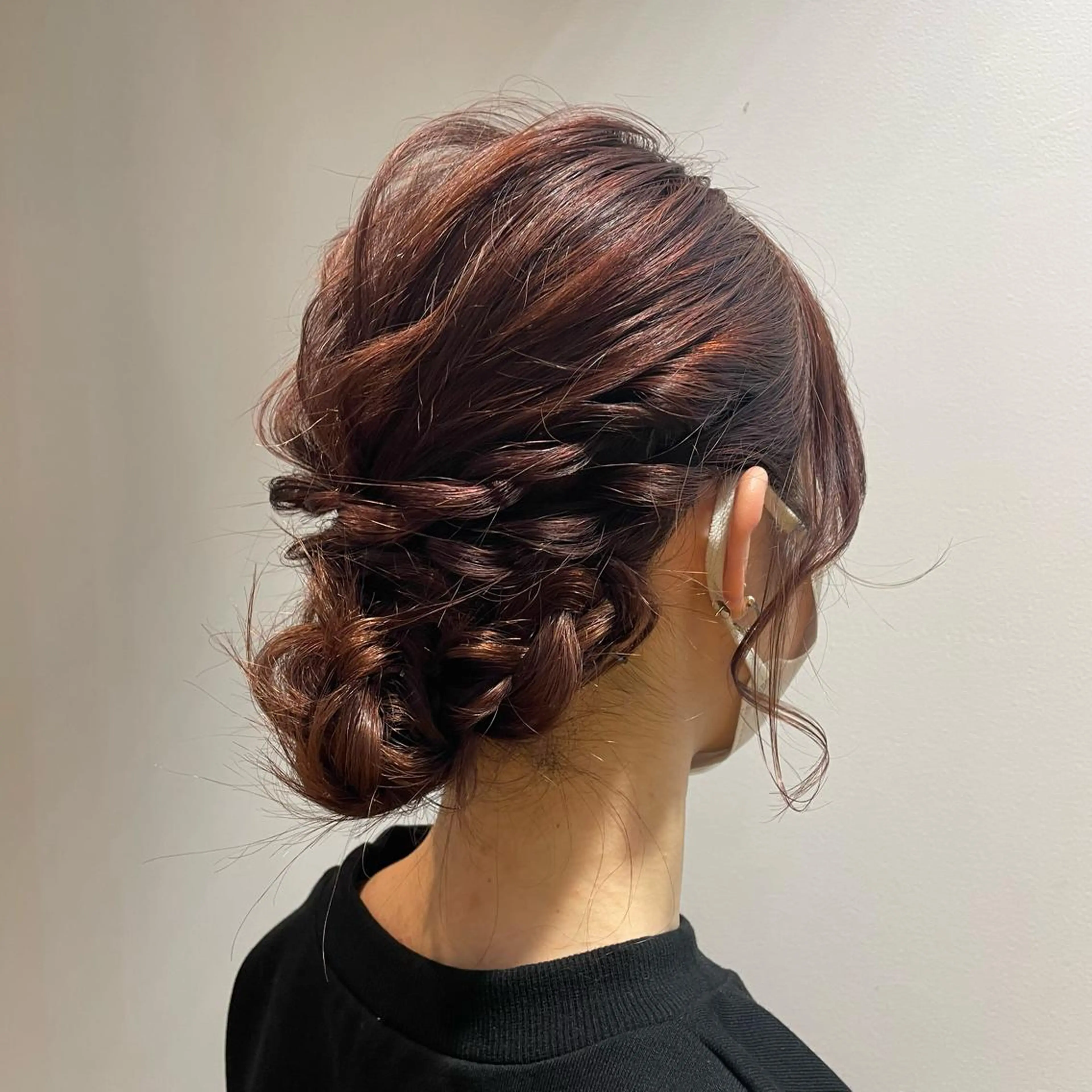 セミロング ヘアアレンジ ヘアセット インナーカラー♡ Nanakoのヘアスタイル