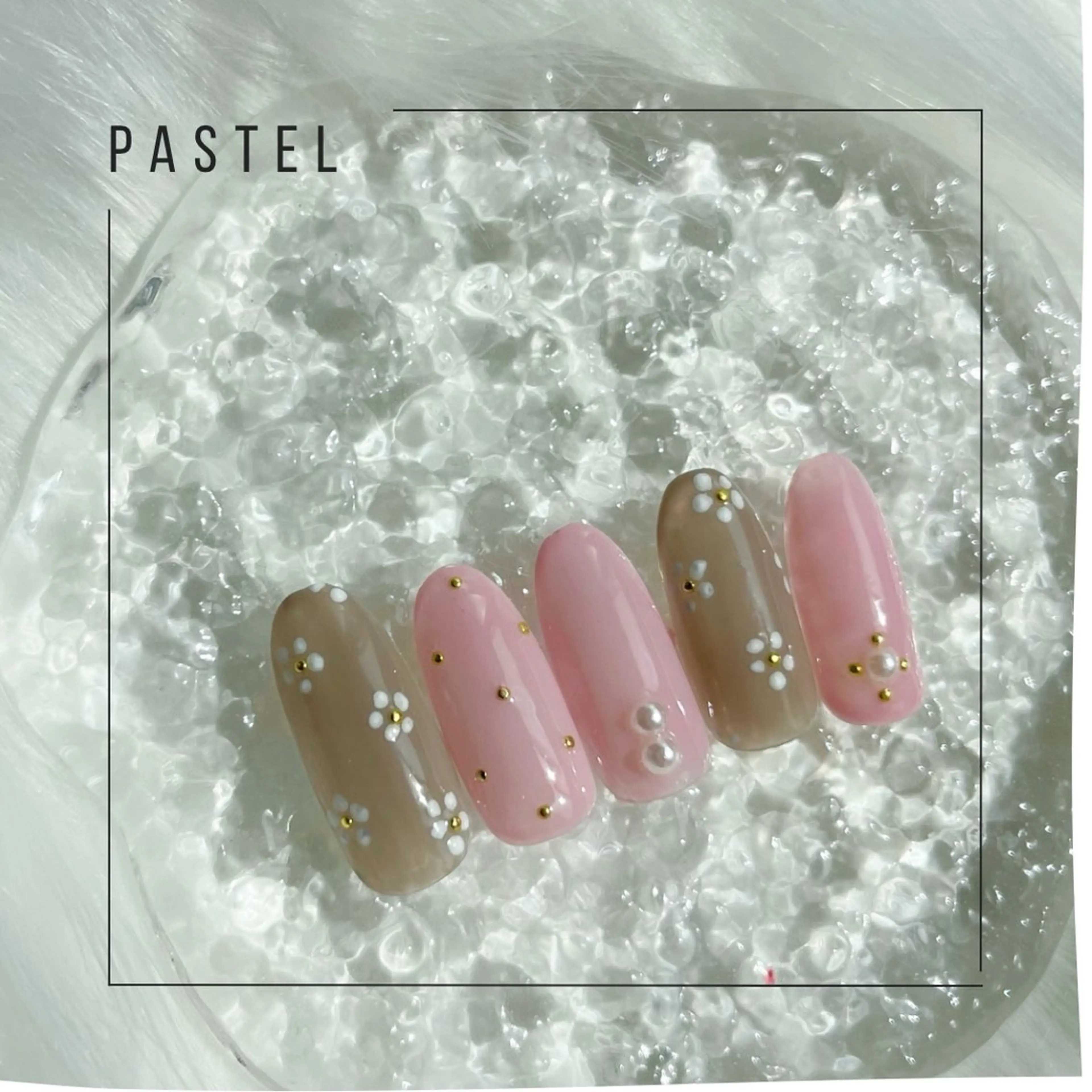 ネイル フラワーネイル パステルネイル ハンドネイル nail salon epeのネイルデザイン