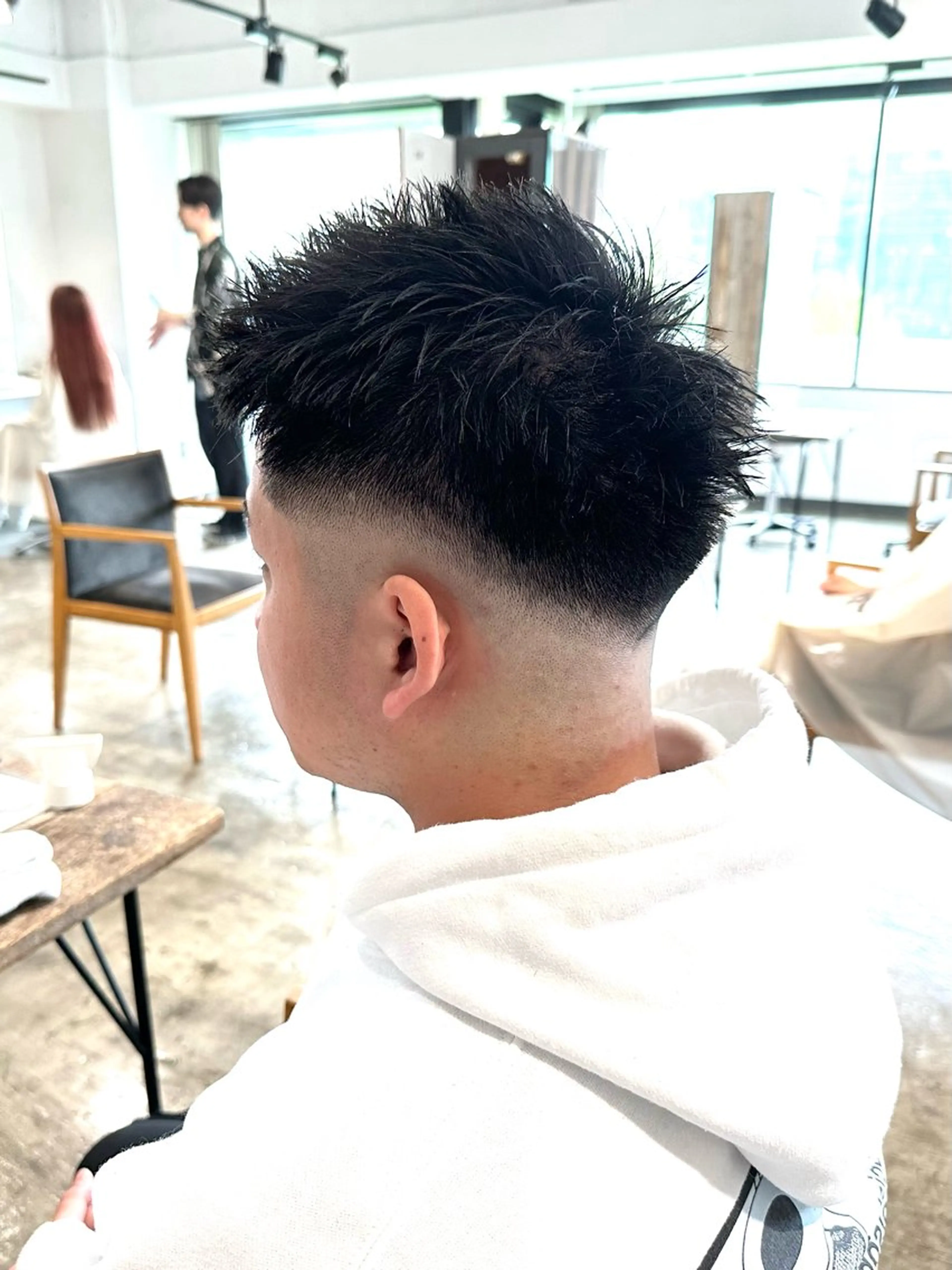メンズ フェードカット メンズパーマ スキンフェード スパイキーショート カット 骨格補正施術/メンズ 専門美容師/YUYAのヘアスタイル
