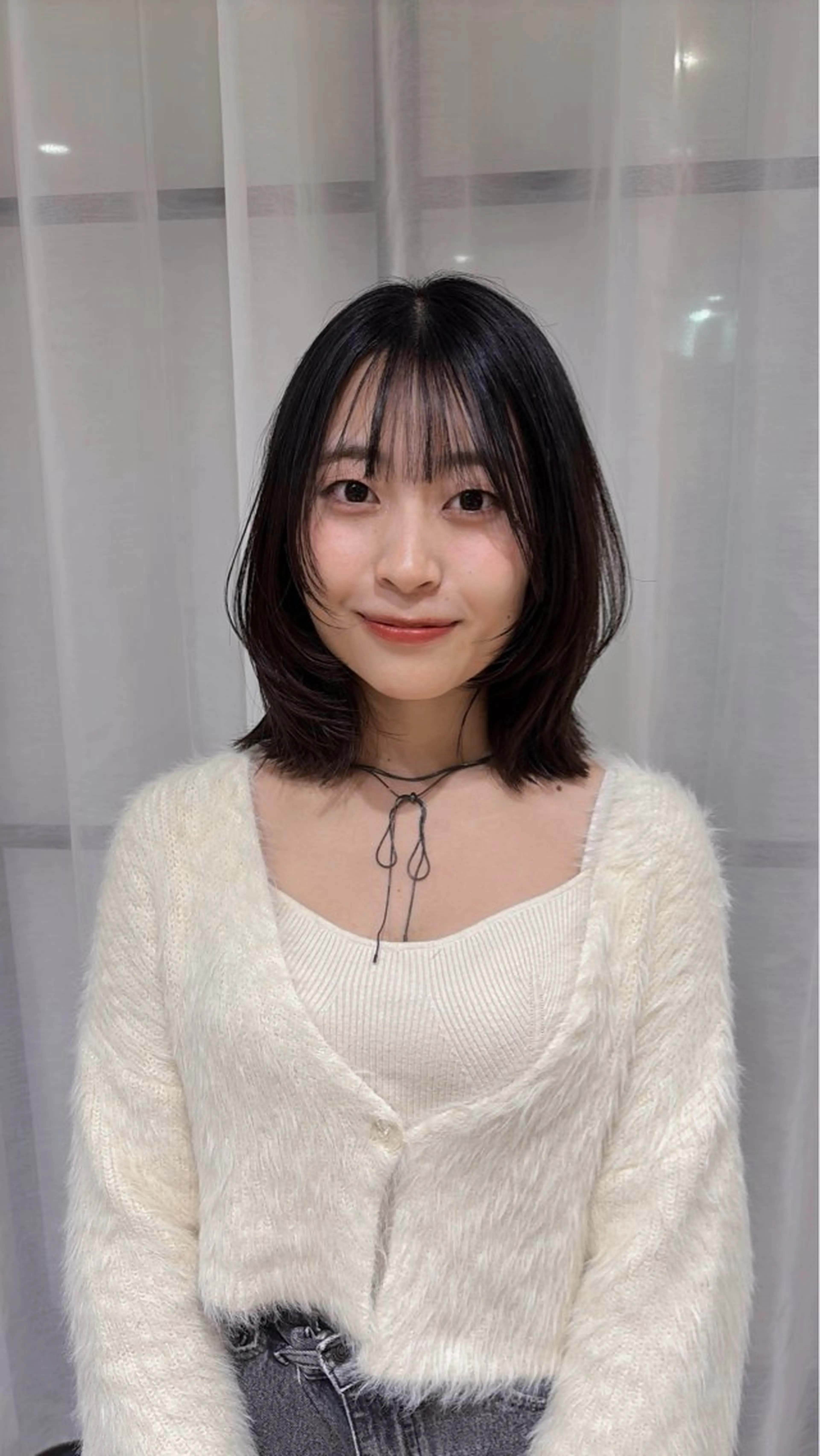 ミディアム 顔まわりレイヤー レイヤーカット カット 梅田美容室/カット /Maoのヘアスタイル