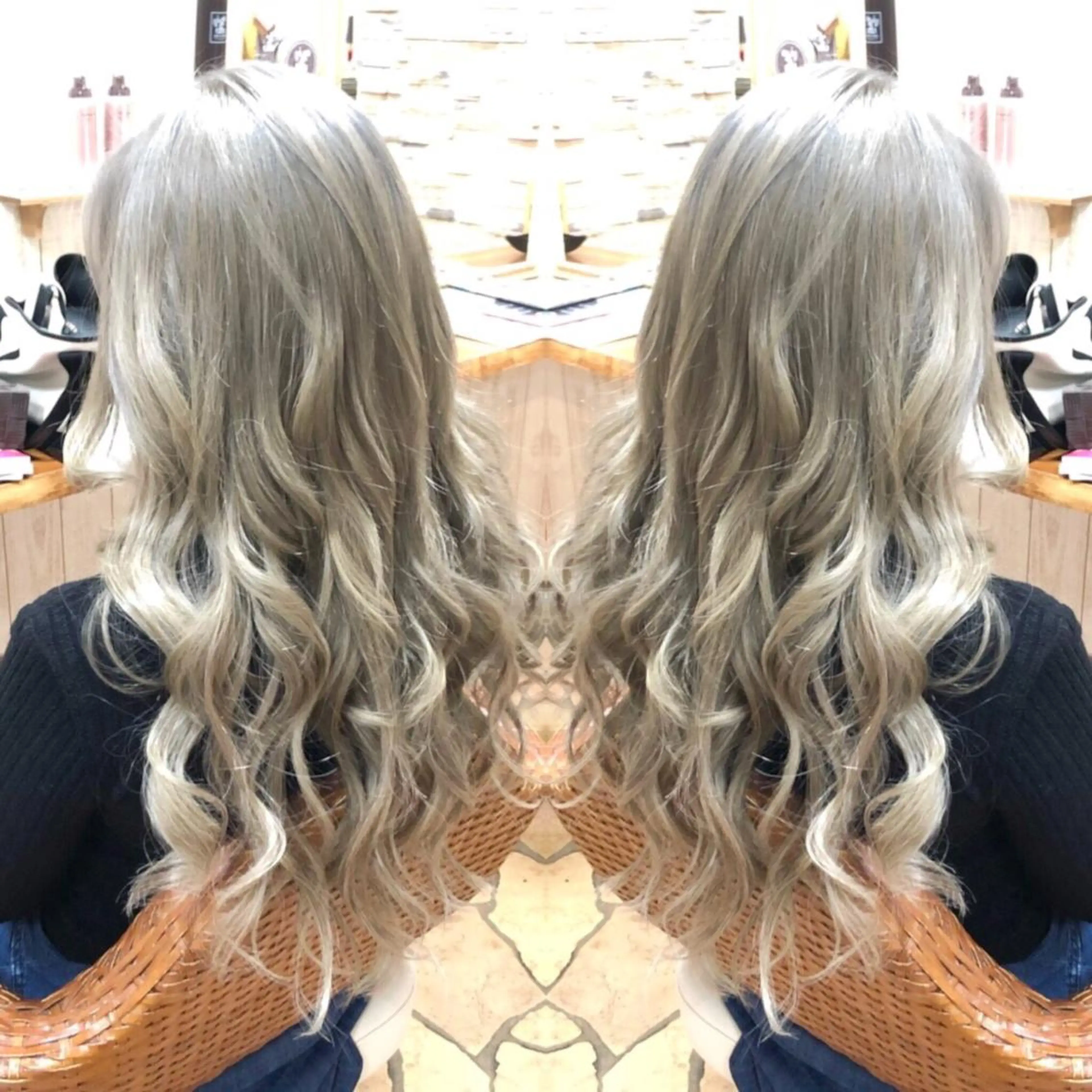 ロング カラー kr2s アメ村のヘアスタイル