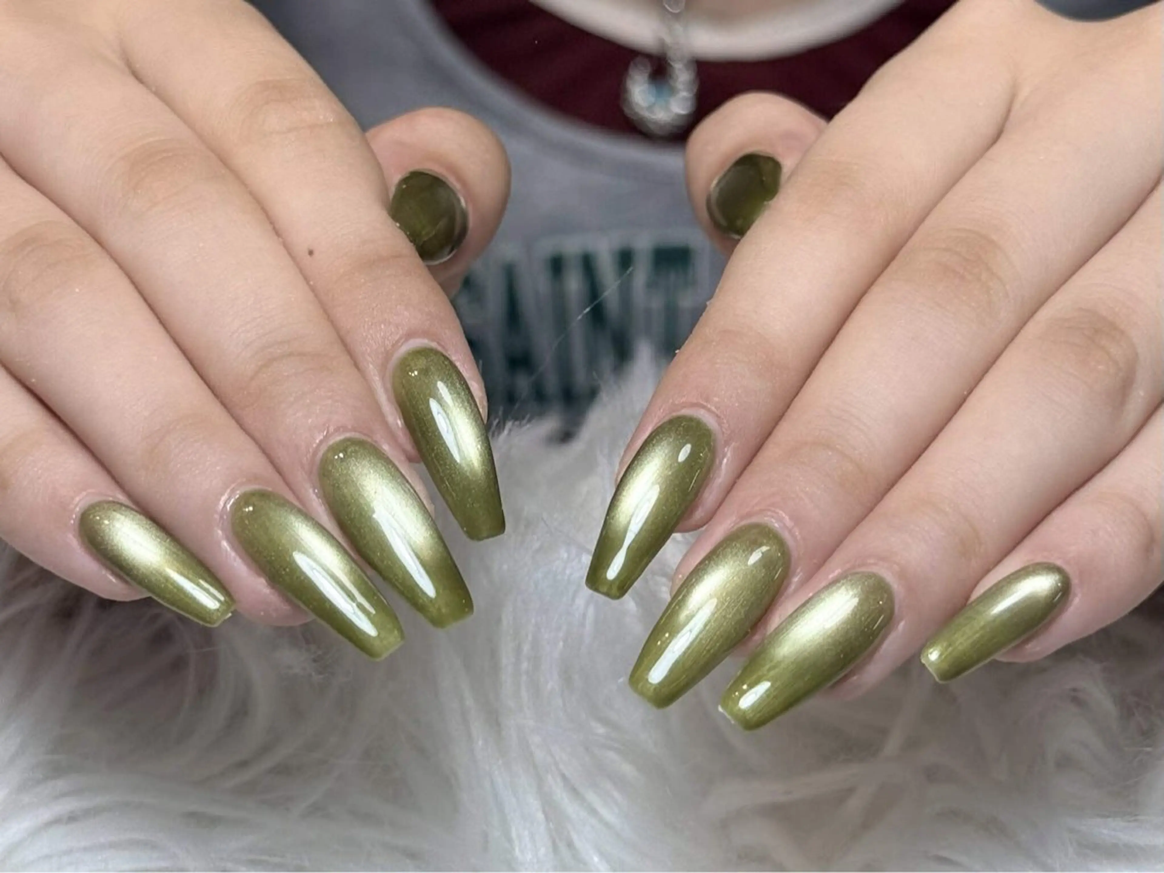 ネイル フレンチネイル ジェルネイル キラキラネイル 韓国ネイル マグネットネイル ハンドネイル Julli nail studio所属・Julli NailStudioのネイルデザイン