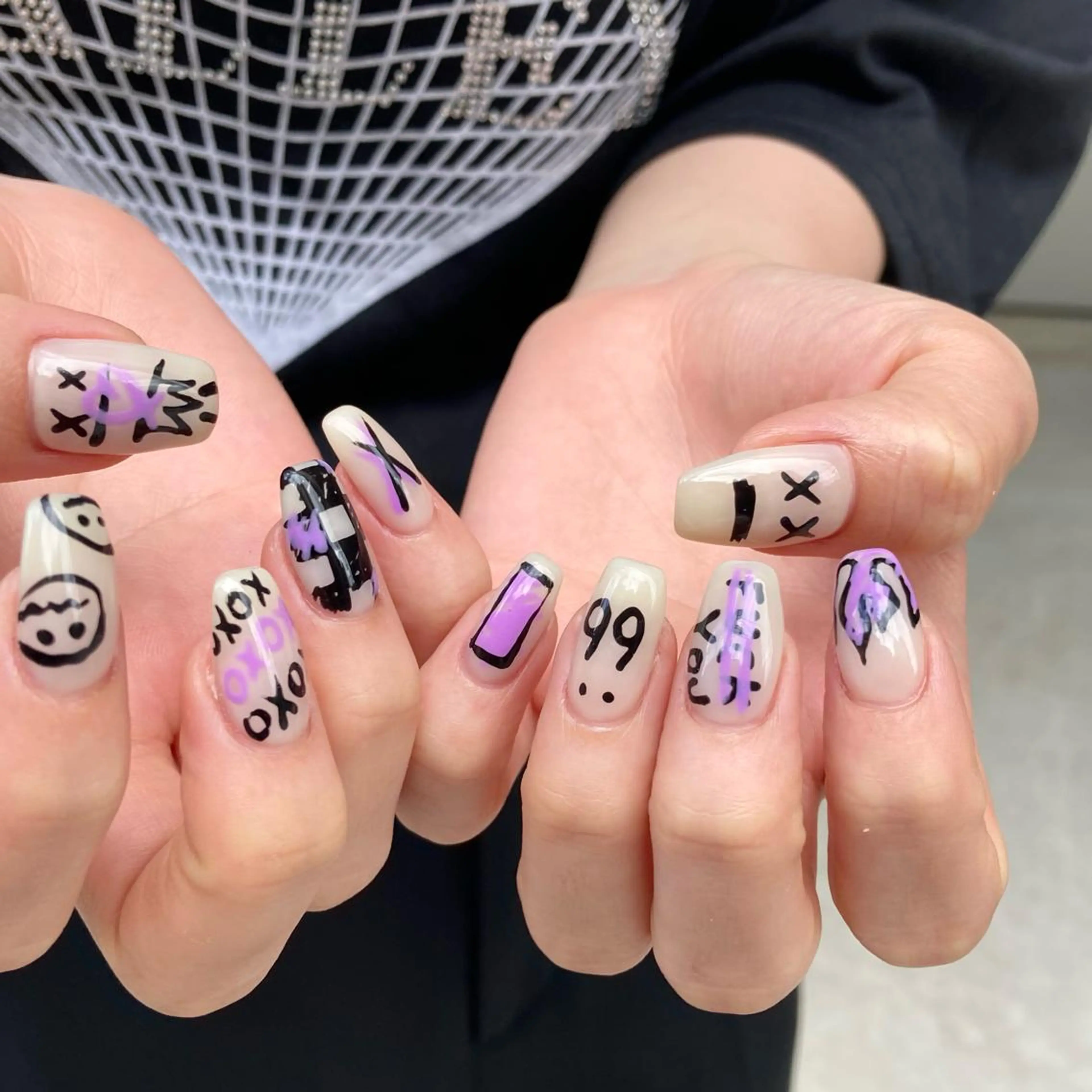 ネイル ハンドネイル フットネイル kana/モード ・グランジ໒꒱のネイルデザイン