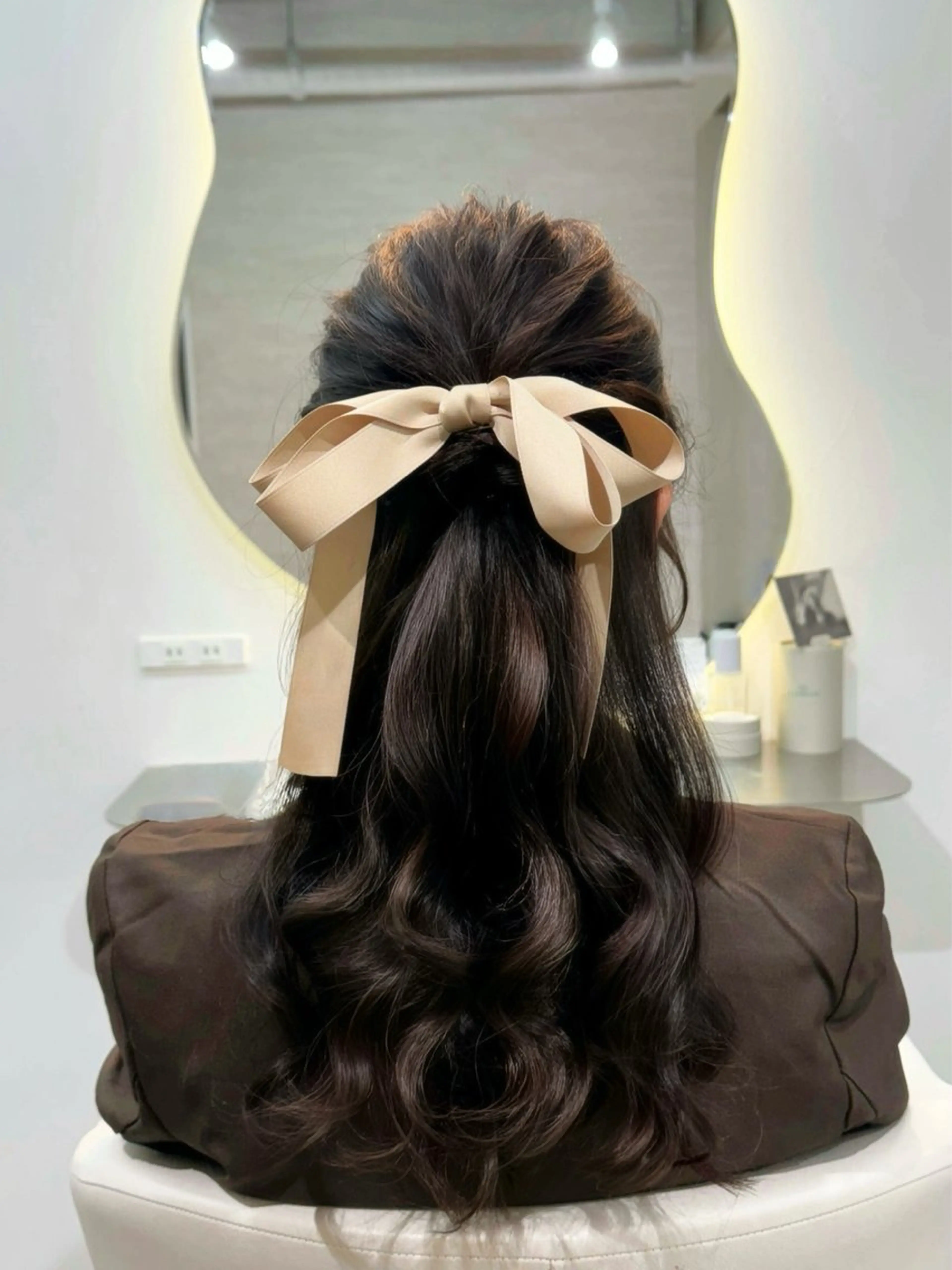 ヘアアレンジ ハーフアップ 結婚式・ブライダル ヘアセット 韓国 透明感 🪽あんじぇ【池袋】のヘアスタイル