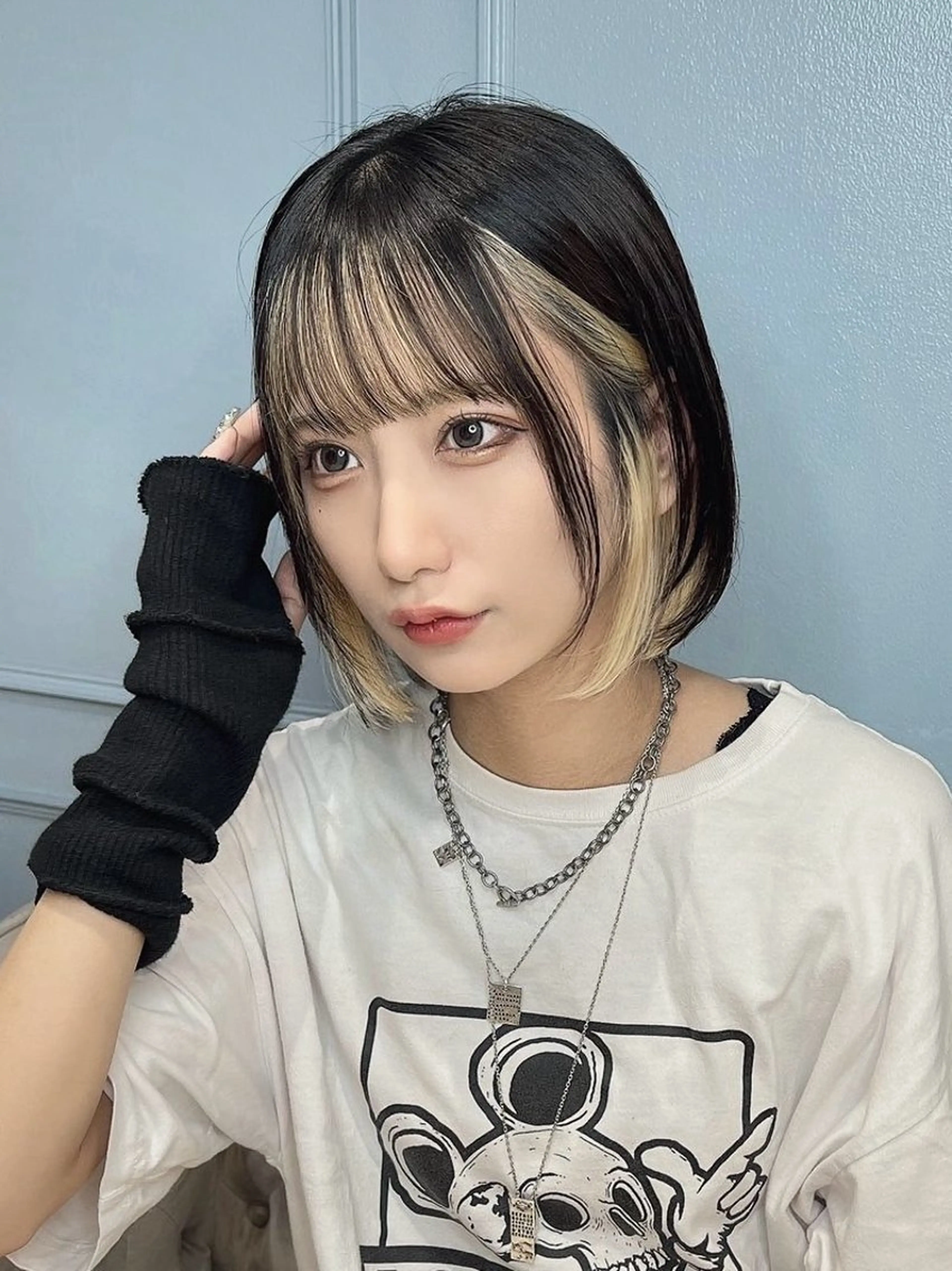 ミディアム カラー パーマ ヘアアレンジ メンズ ボブ 韓国ヘア×顔まわり 🇰🇷和知拓郎のヘアスタイル