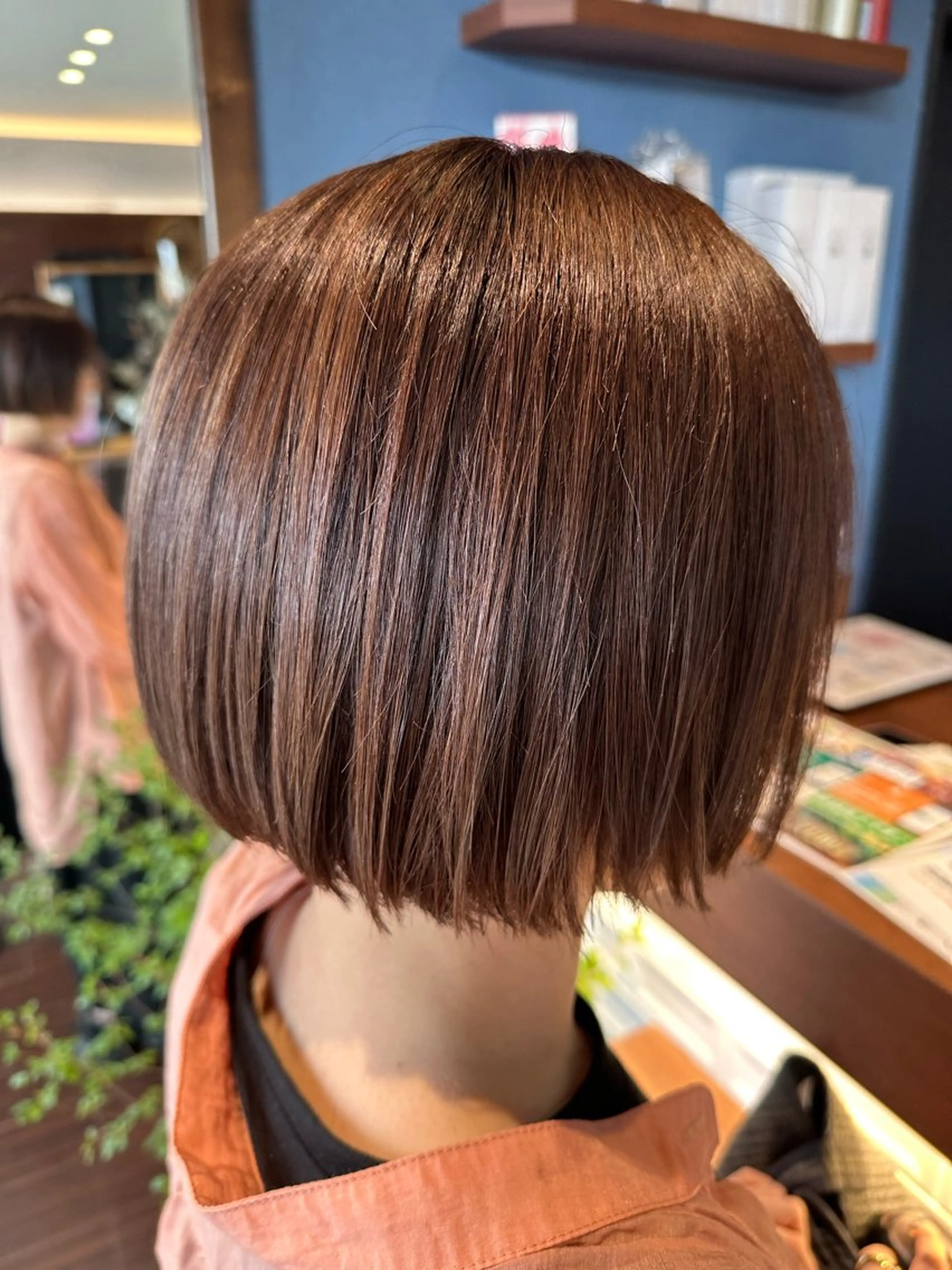 ミディアム ボブ カット ヘアカラー トリートメント 🎀Kubu大橋 夏夢🎀のヘアスタイル