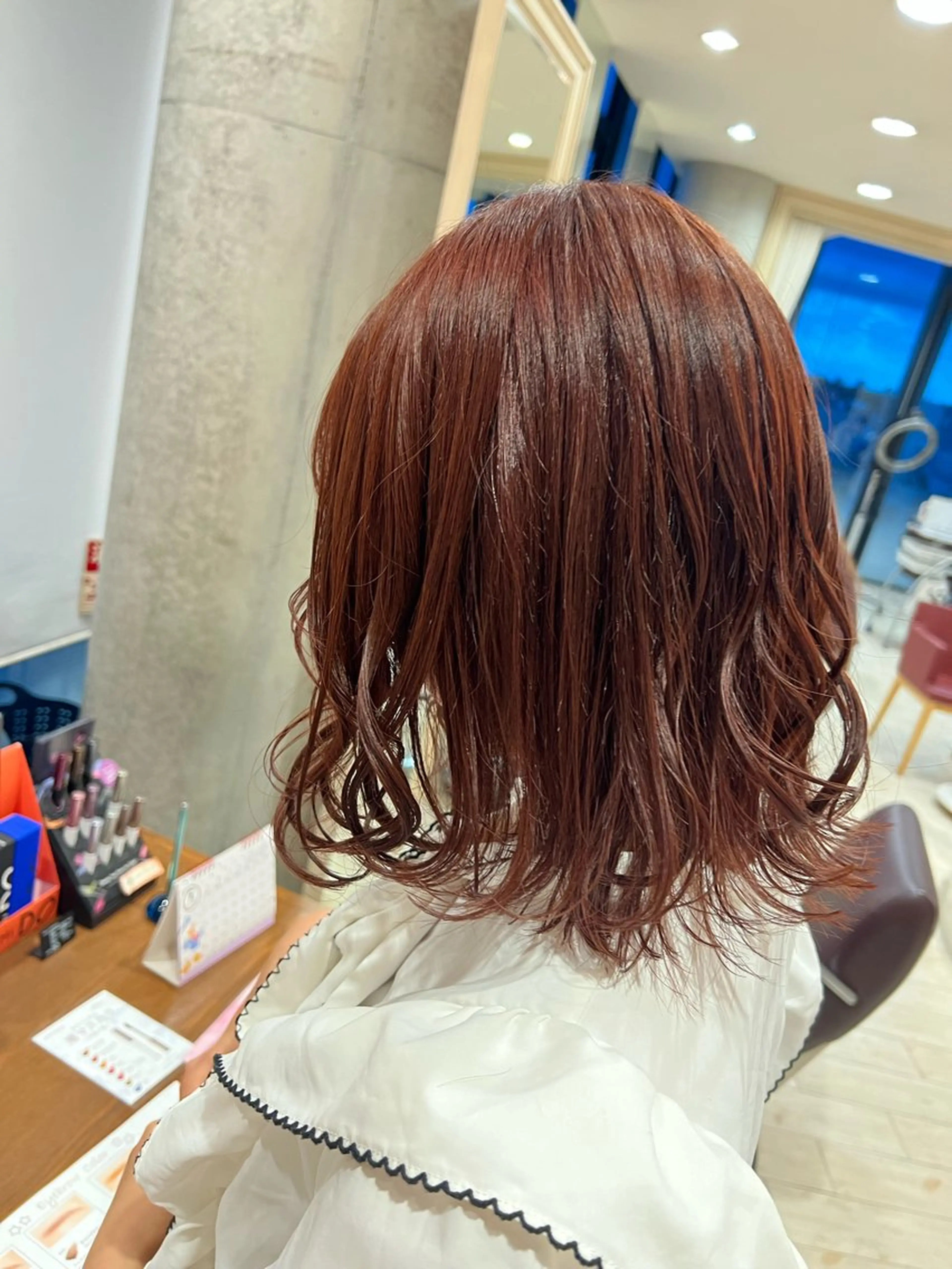 ミディアム カラー ブリーチ ブラウンカラー ブリーチなしカラー ピンクカラー ピンクブラウン SALOWIN川崎WEST店所属・🌷川崎/アレンジ/ 暖色ボブ/コトネ🌷のヘアスタイル