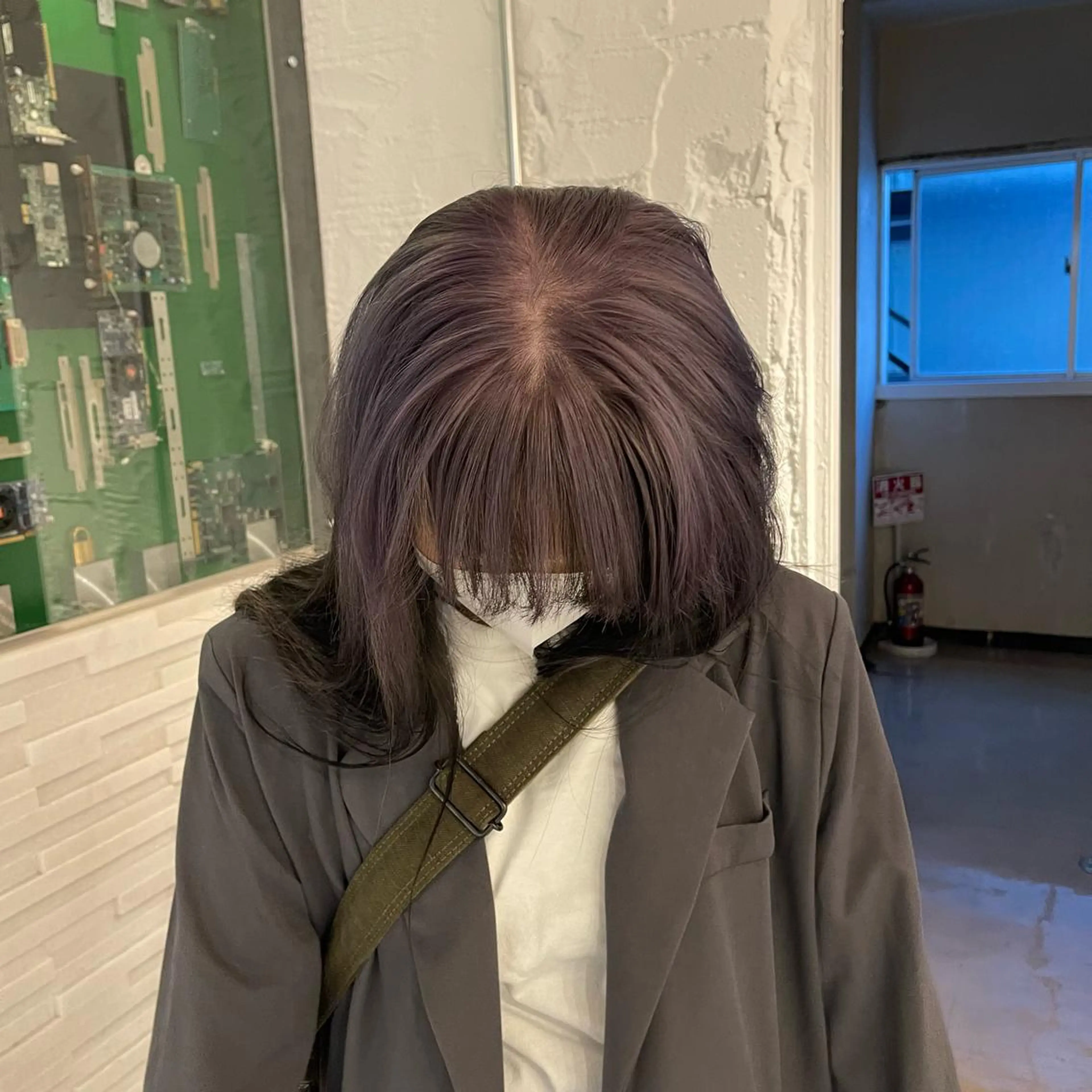 ロング カラー ヘアカラー トリートメント lunty miichiのヘアスタイル