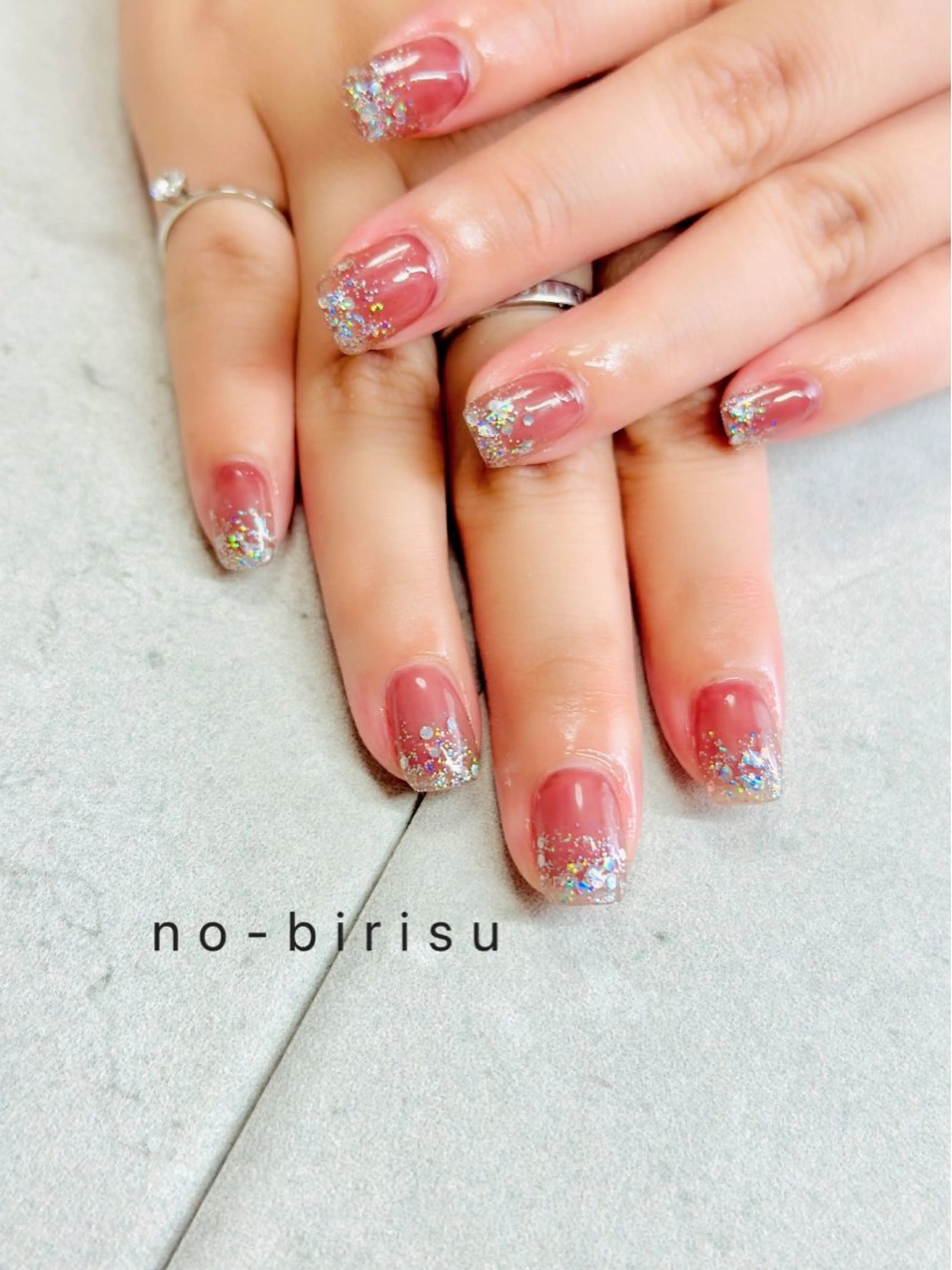 ネイル 長さ出し ハンドネイル no-birisu nailのネイルデザイン