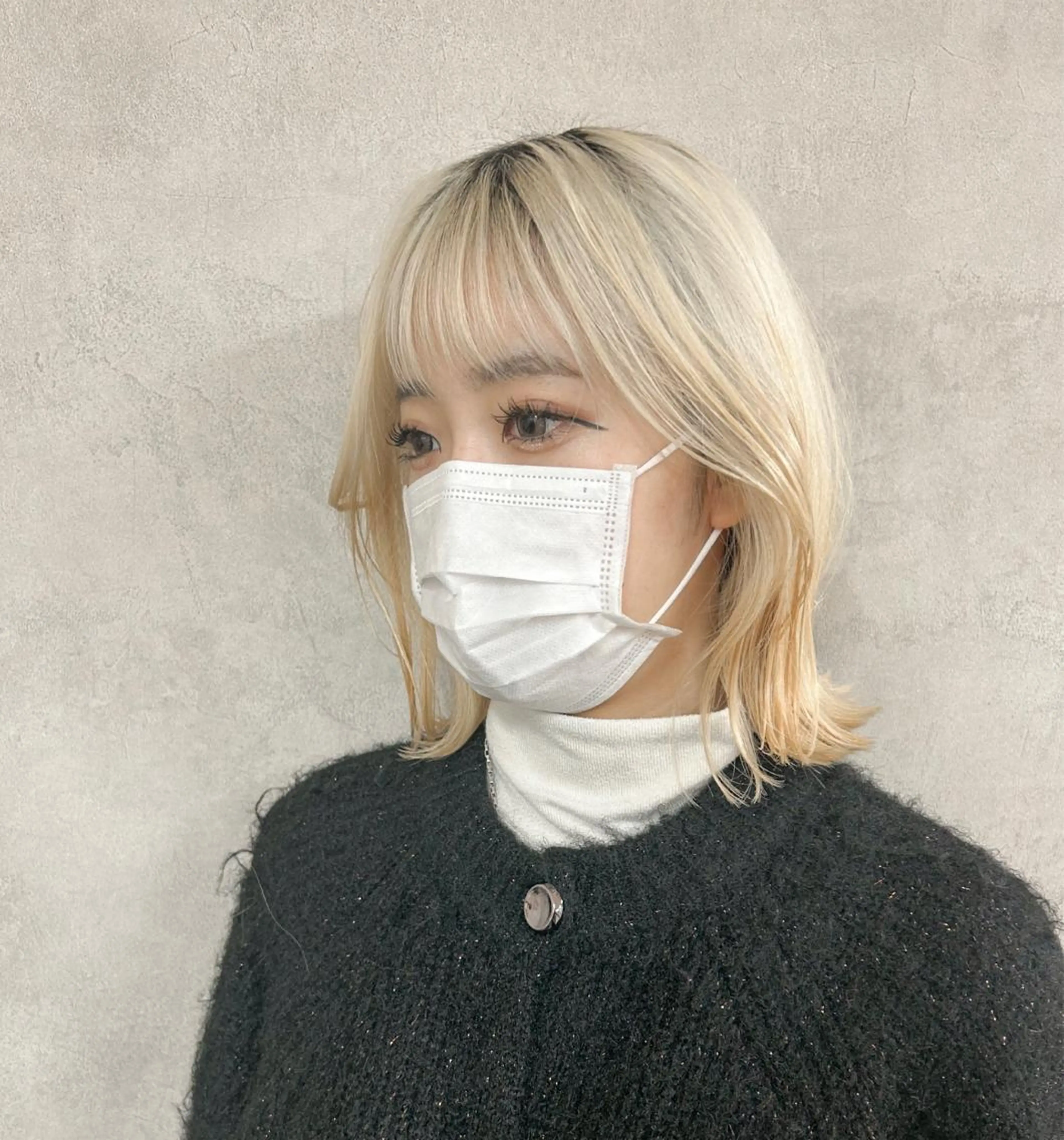 ミディアム カラー 顔周りカット 韓国風ヘア レイヤーカット カット トリートメント 🌹古川暁 髪質改善縮毛矯正🌹のヘアスタイル