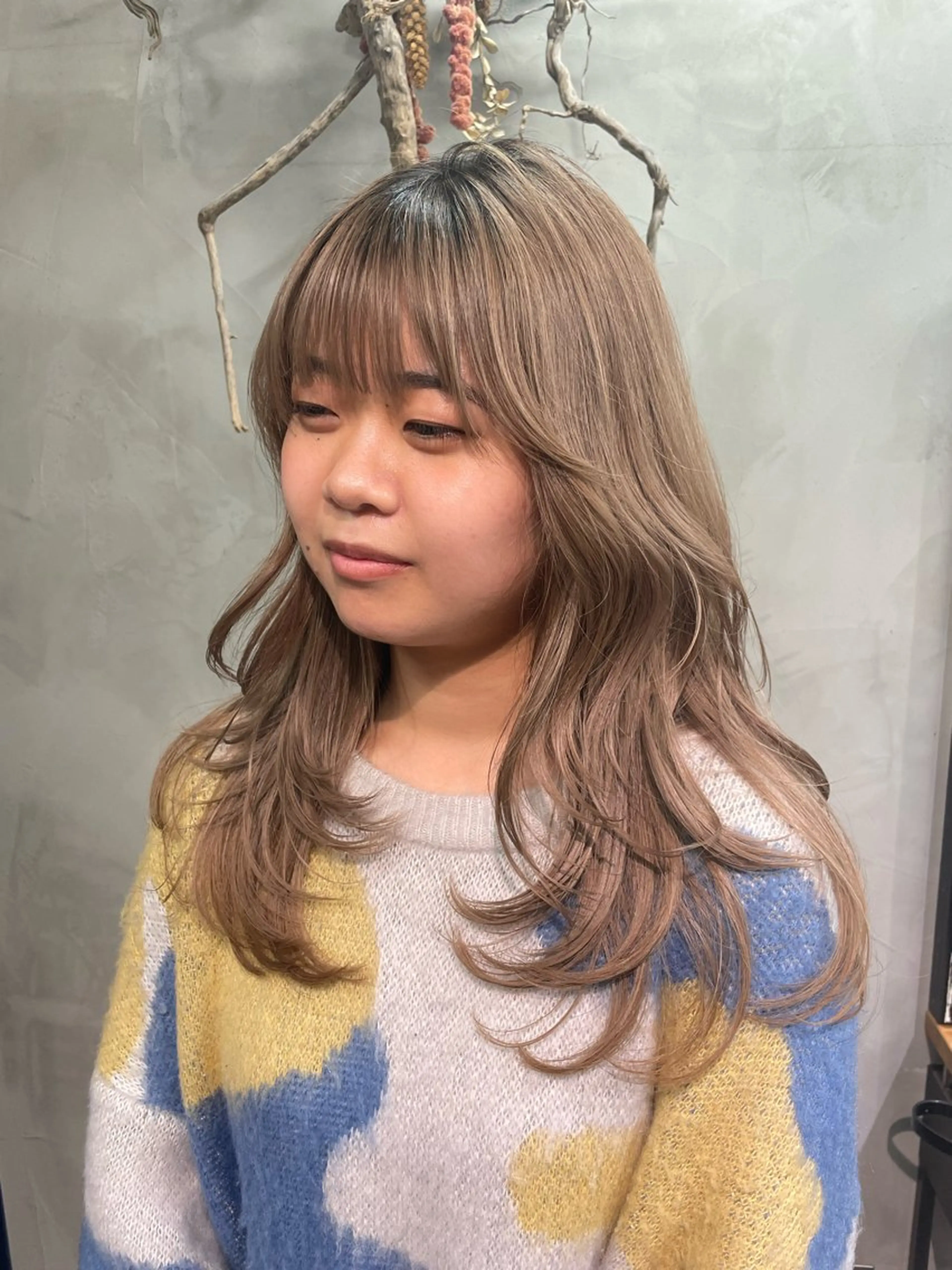 ロング レイヤーカット ロング 長野 温佳のヘアスタイル