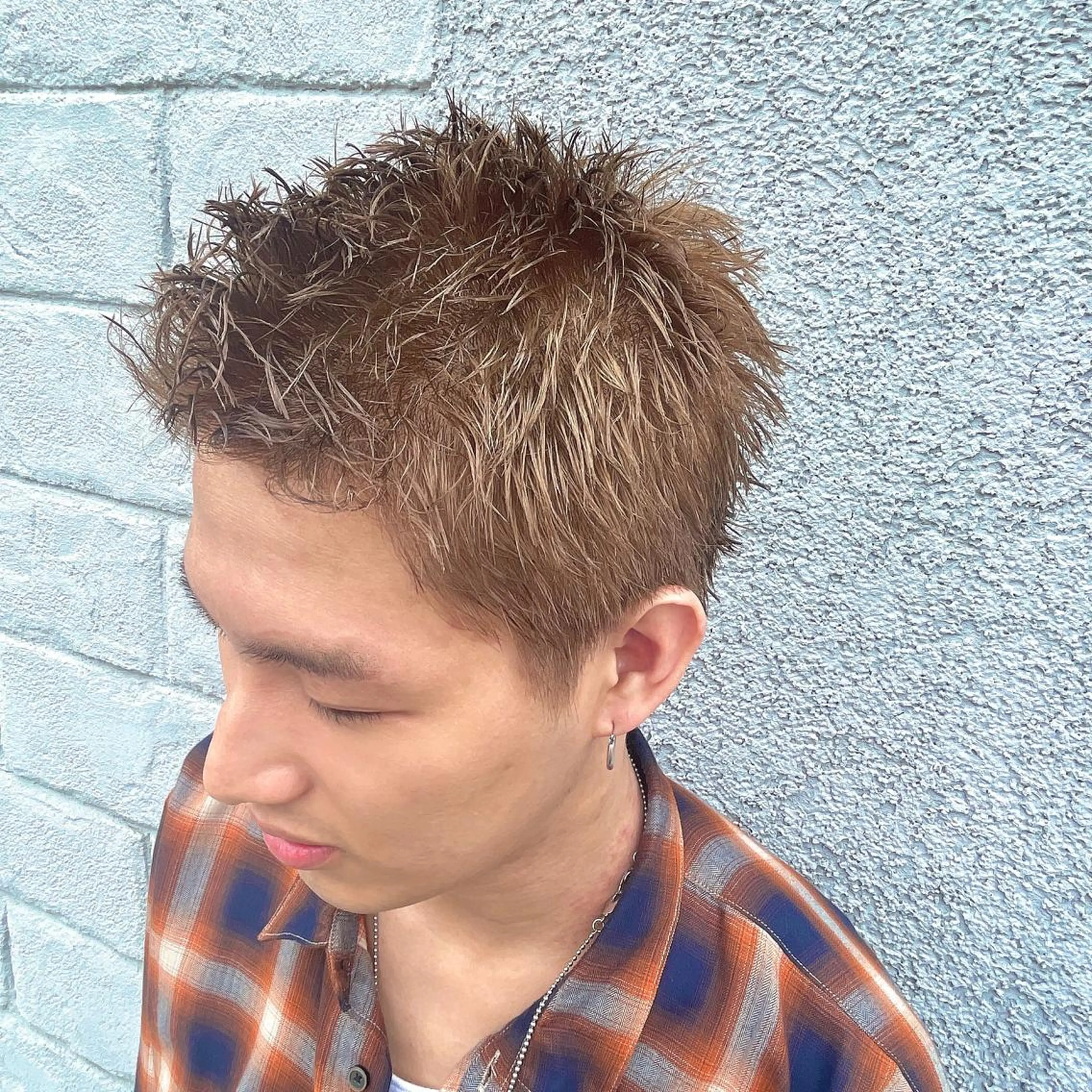 カラー メンズ 🐺ミウ 🩵のヘアスタイル