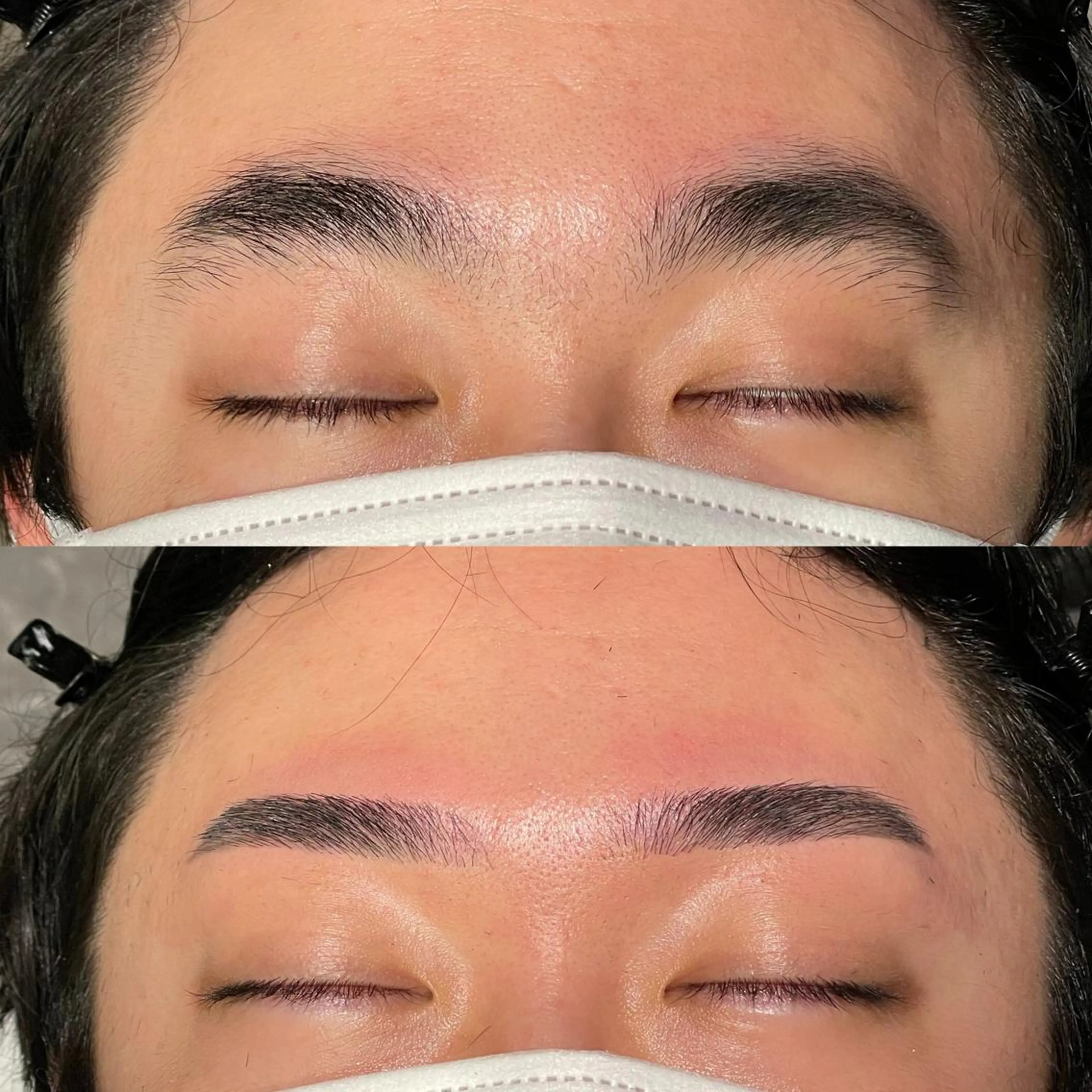 メンズ アイブロウ 眉毛ワックス脱毛 メンズ眉毛ワックス 青山英憲のヘアスタイル
