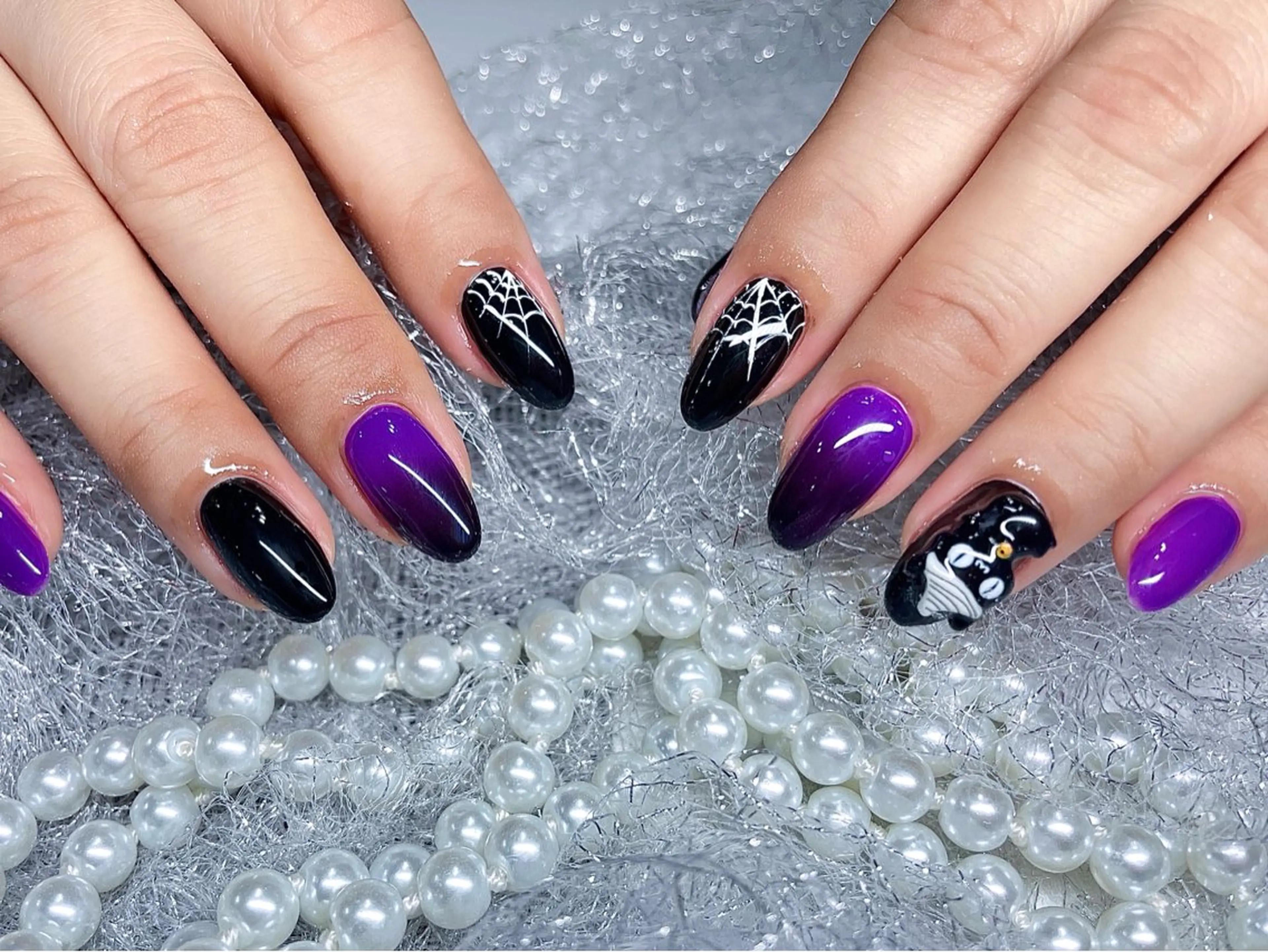 ネイル 長さ出し フットネイル フレンチネイル ジェルネイル ガラスフレンチ ハンドネイル ハンドケア Best Nail池袋東口店のネイルデザイン