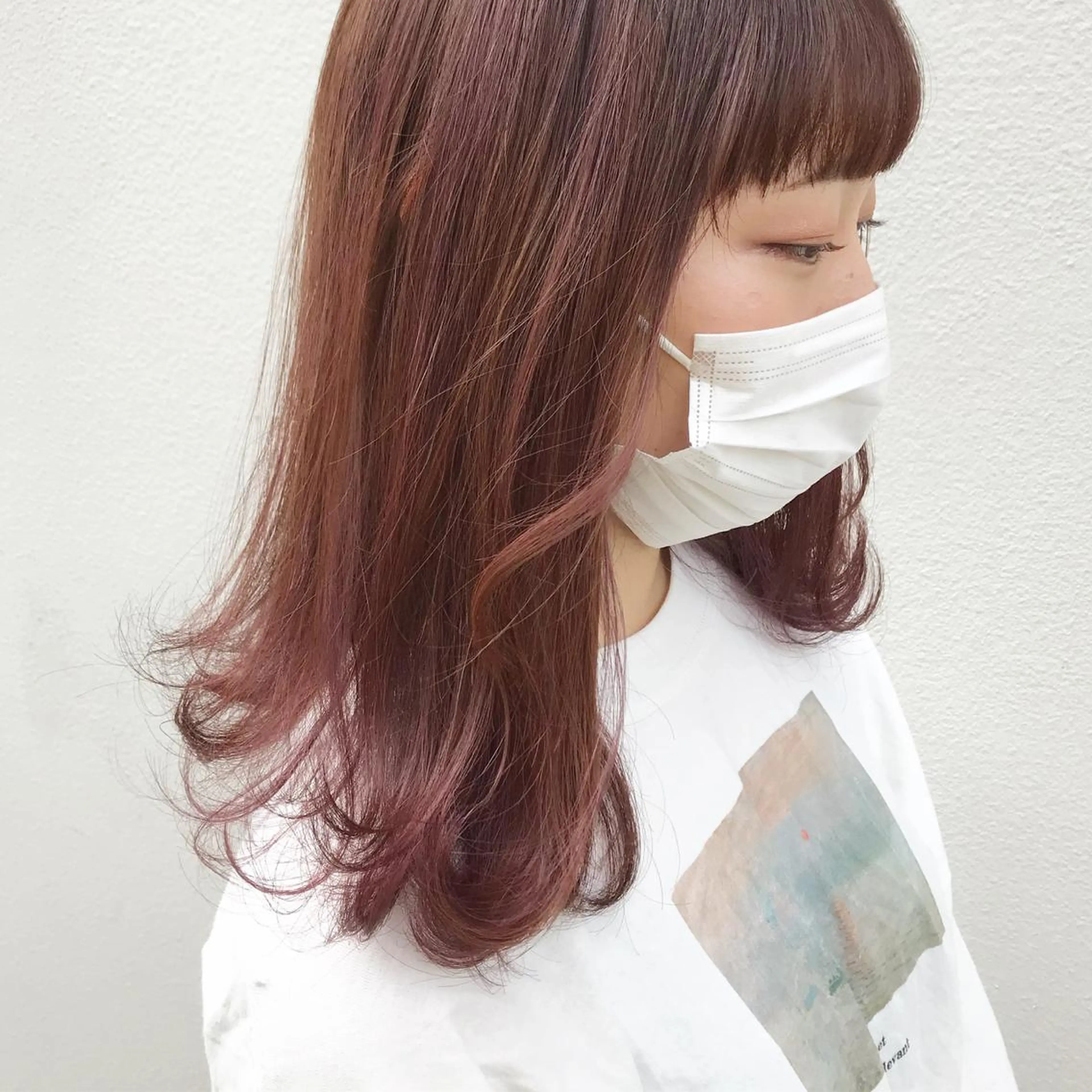 ミディアム カラー カット ヘアカラー トリートメント 嶋佐 昌大 シマサマオのヘアスタイル