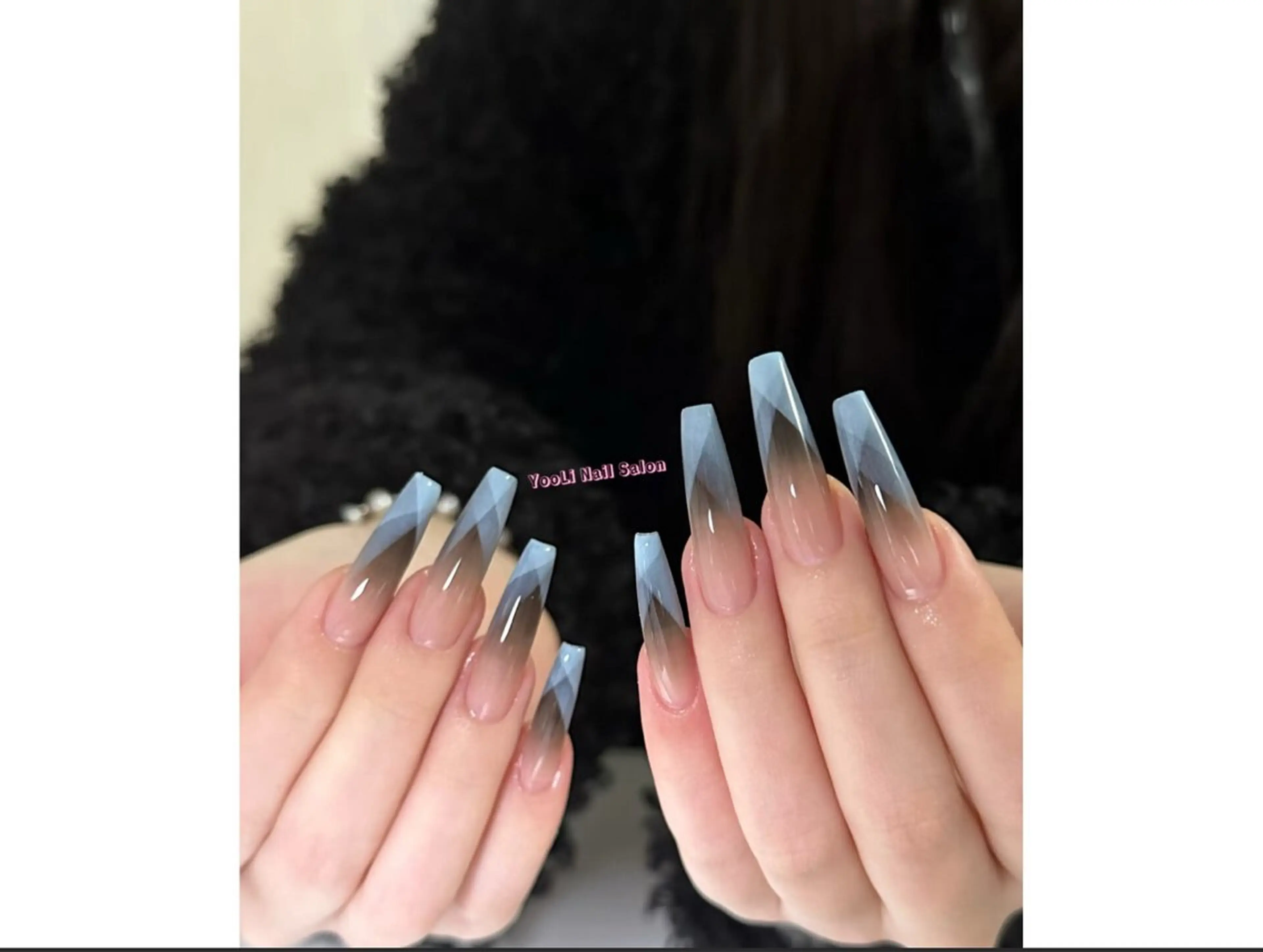 ネイル アートネイル オーロラネイル チークネイル フレンチネイル ガラスフレンチ 🎀🎀YooLi Nail Salonのネイルデザイン