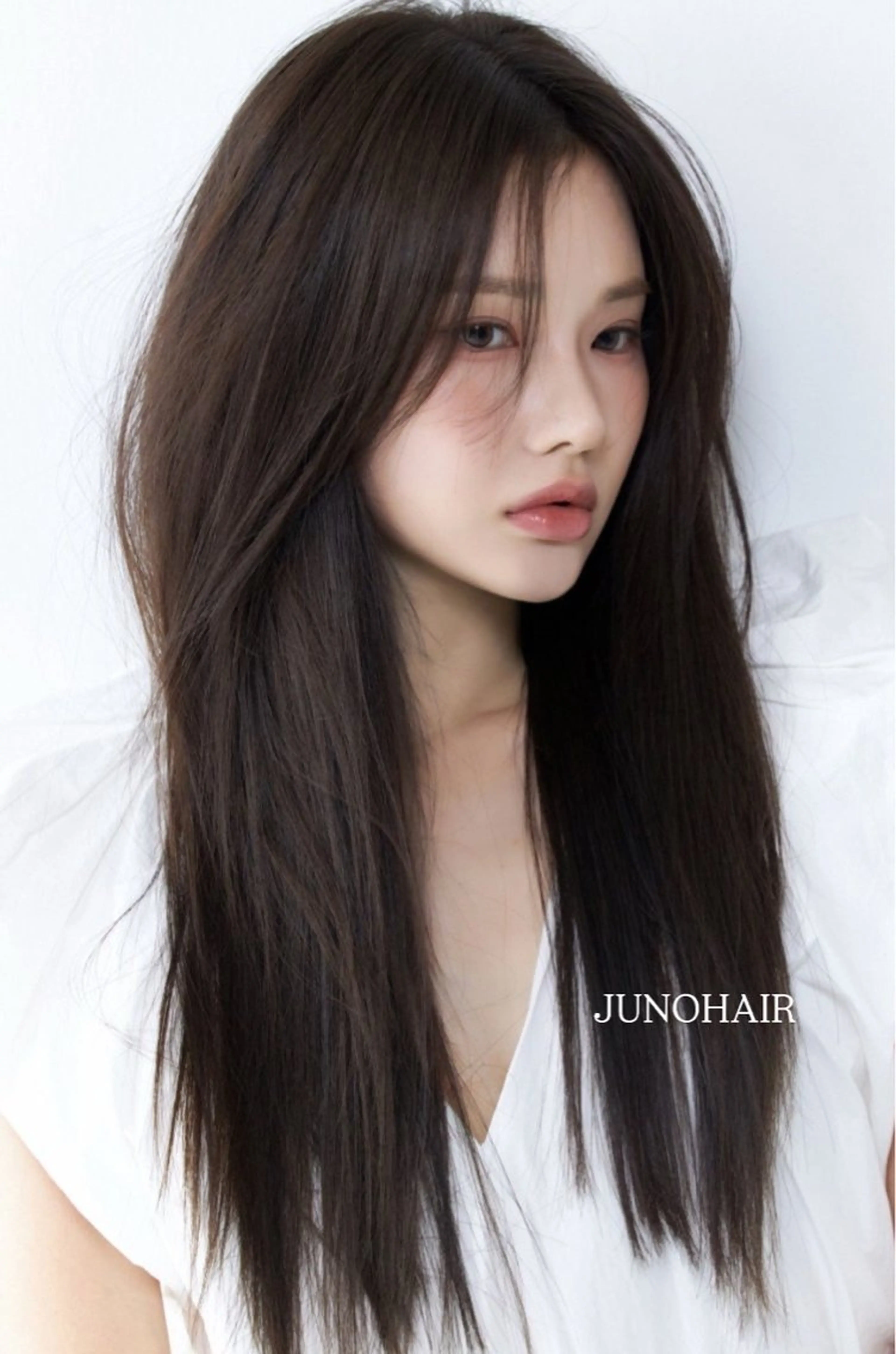 ロング カラー ブラウンカラー JUNO韓国ヘア MIAN.⋆𝜗𝜚のヘアスタイル