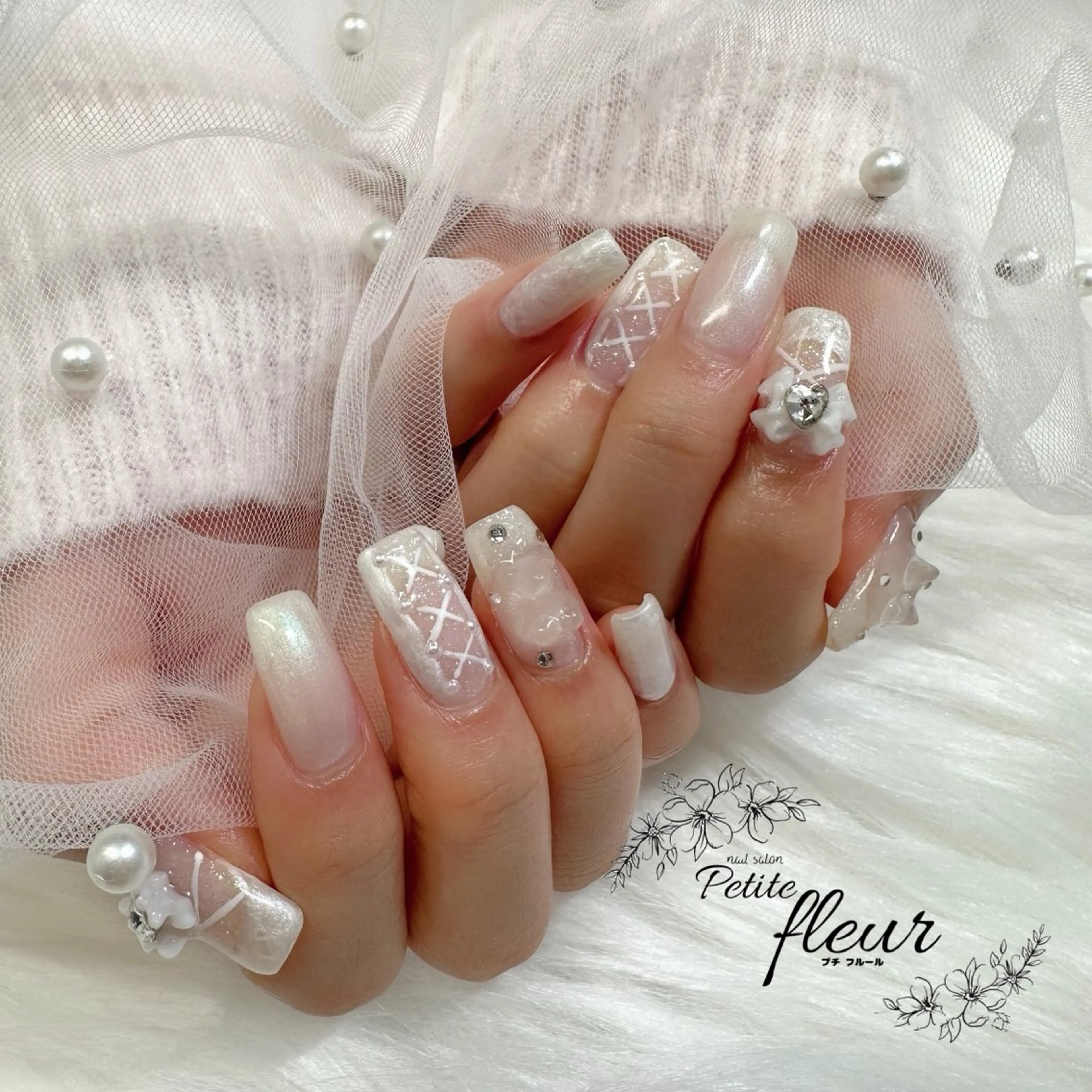 ネイル 持ち込み ❁⃘*。Petite fleur❁⃘*りさのネイルデザイン