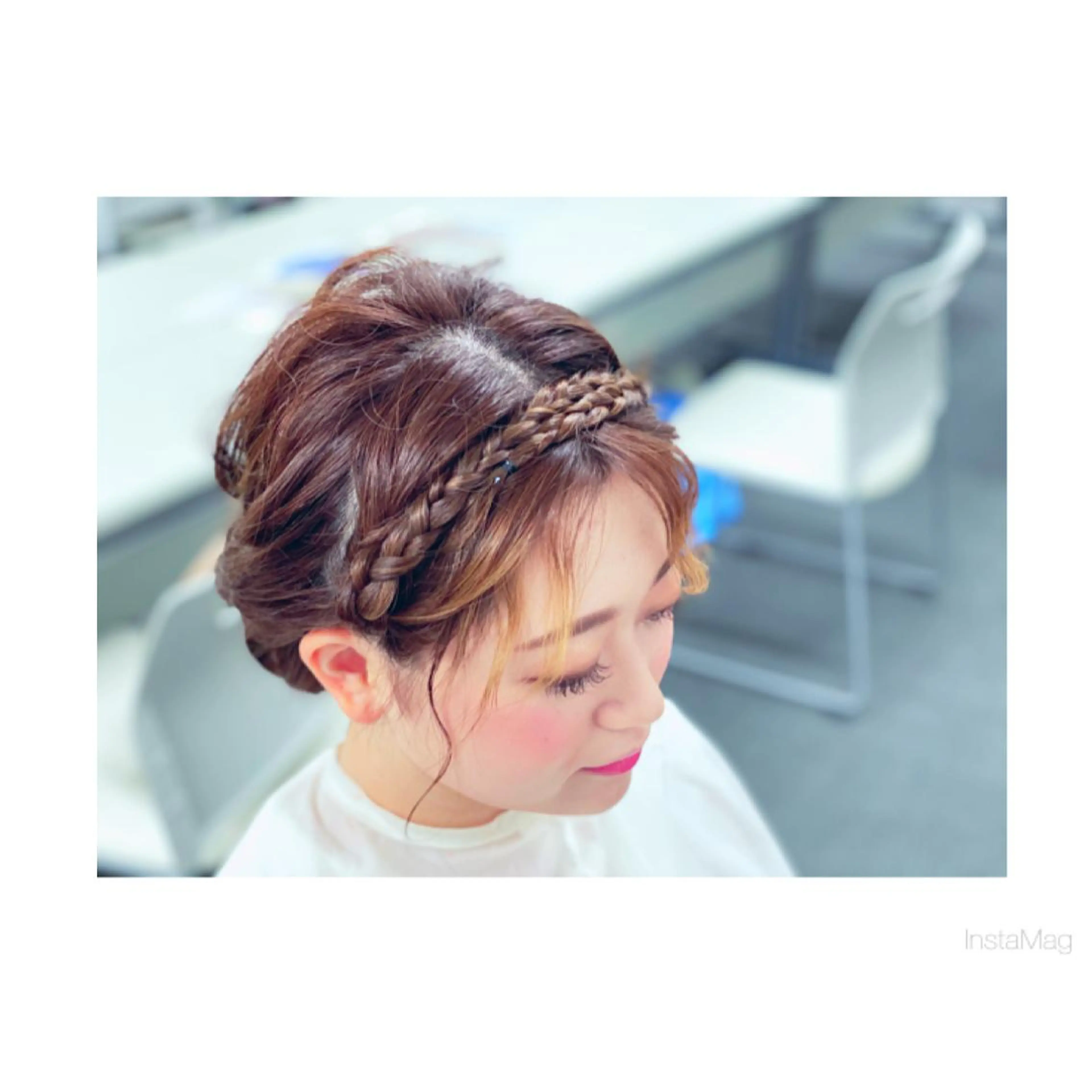 ミディアム ヘアアレンジ 鈴木 沙羅のマツエク・マツパデザイン