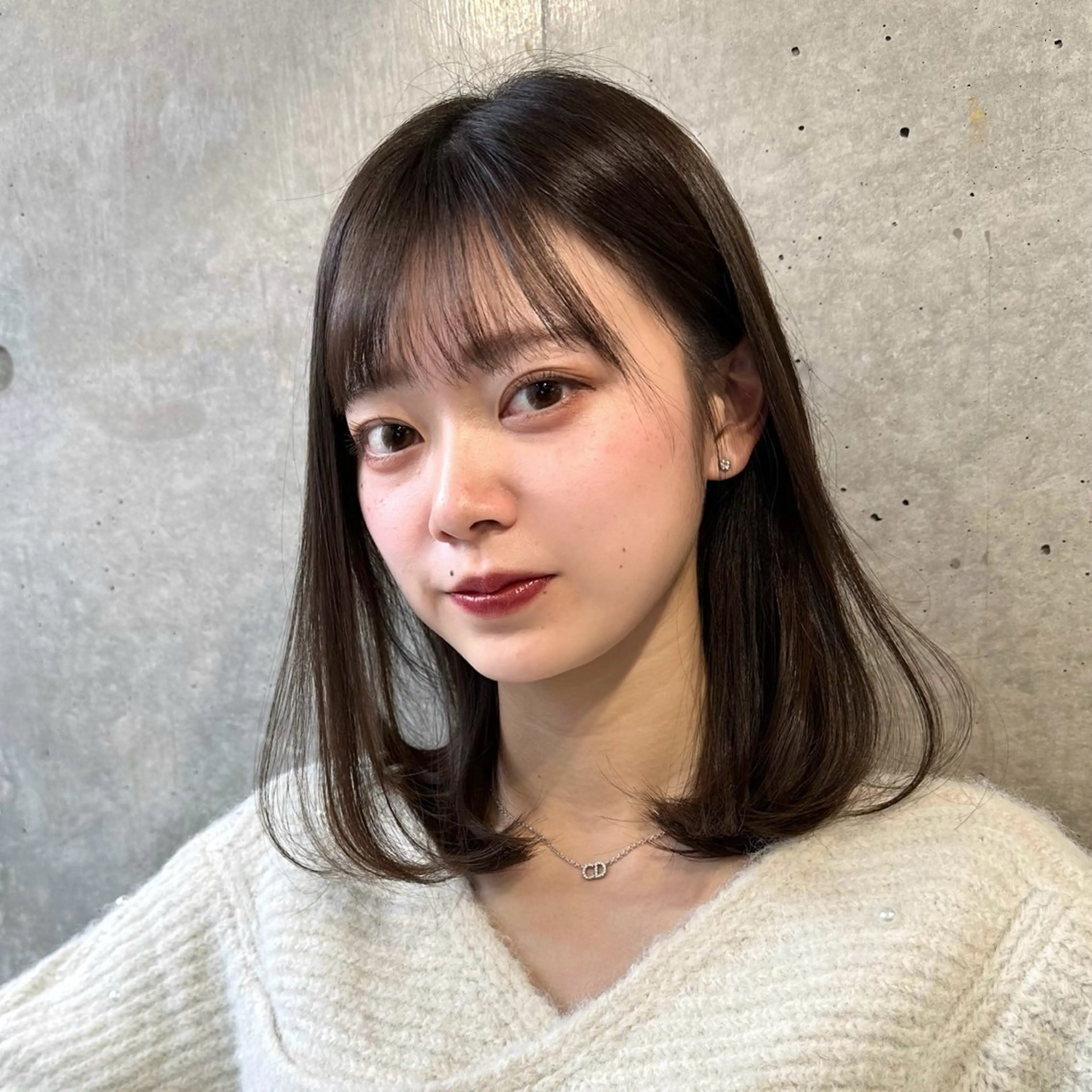 ミディアム カラー アディクシーカラー ブリーチ ケアブリーチ ダブルカラー イヤリングカラー fullbloom hair&spa所属・DAIKIベージュ 🍂レイヤーカットのヘアスタイル