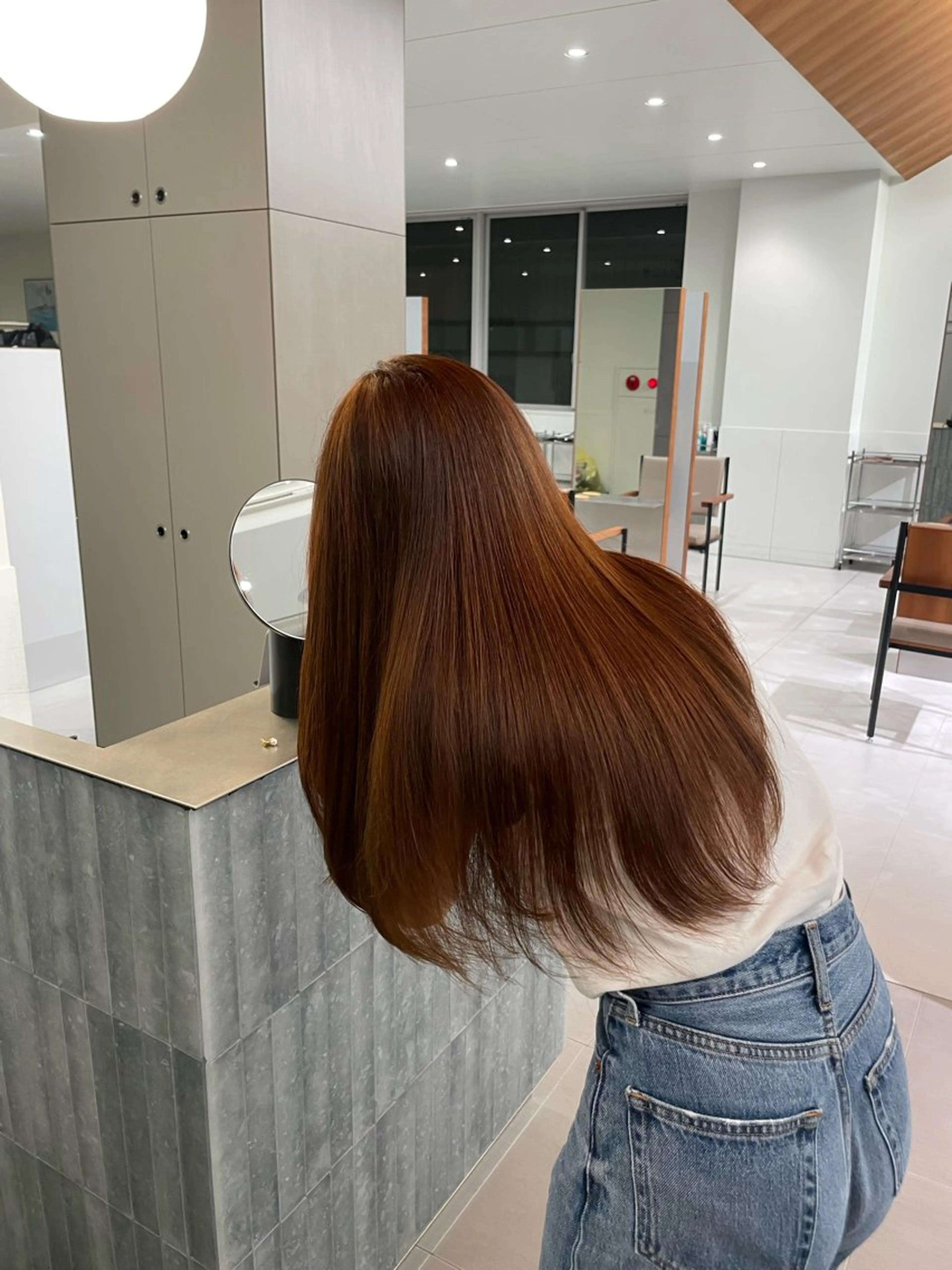ロング カラー ブラウンカラー オレンジ loren ao /shizukiのヘアスタイル