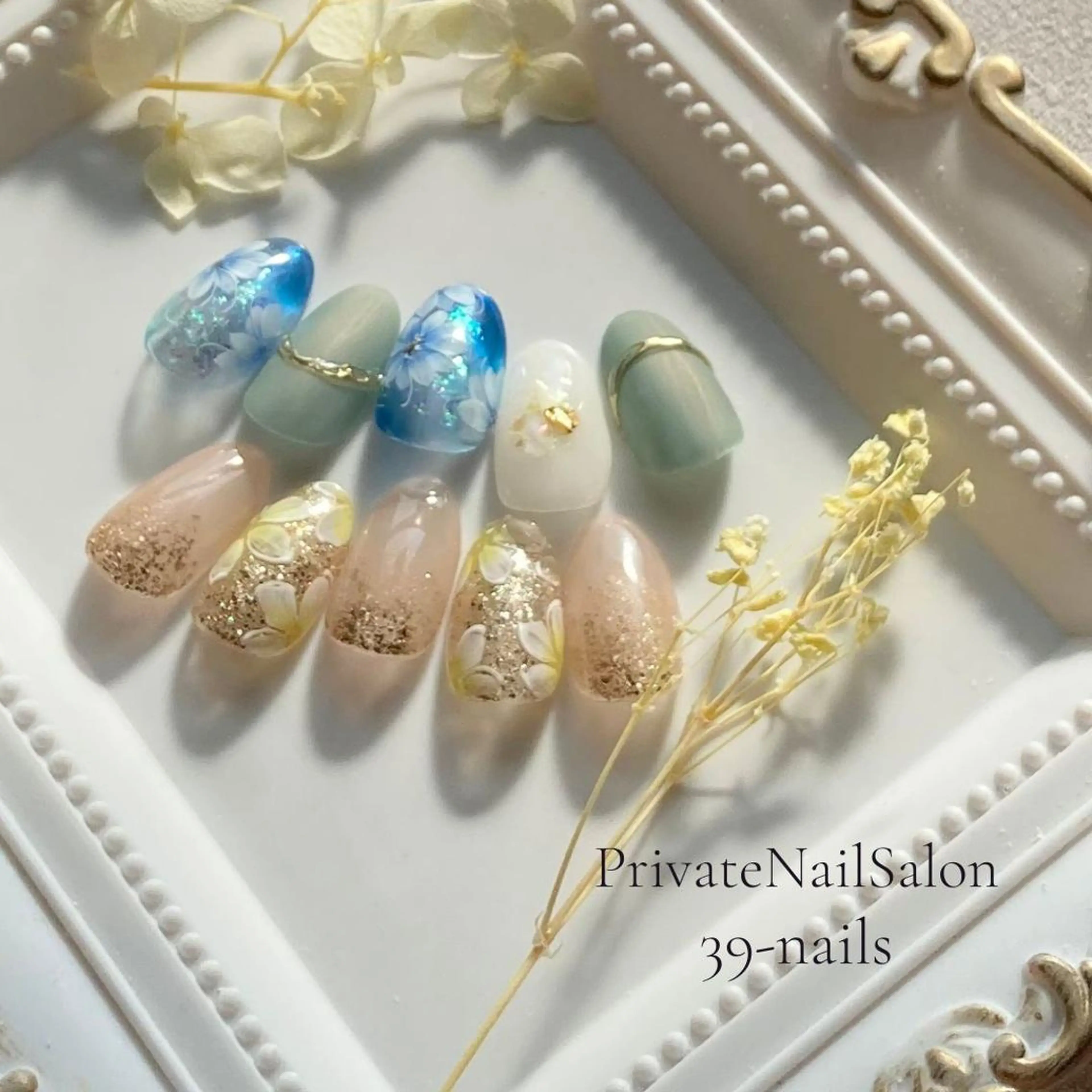 ネイル ジェルネイル ニュアンスネイル パラジェル 夏ネイル 39-nails EharaMikuのネイルデザイン