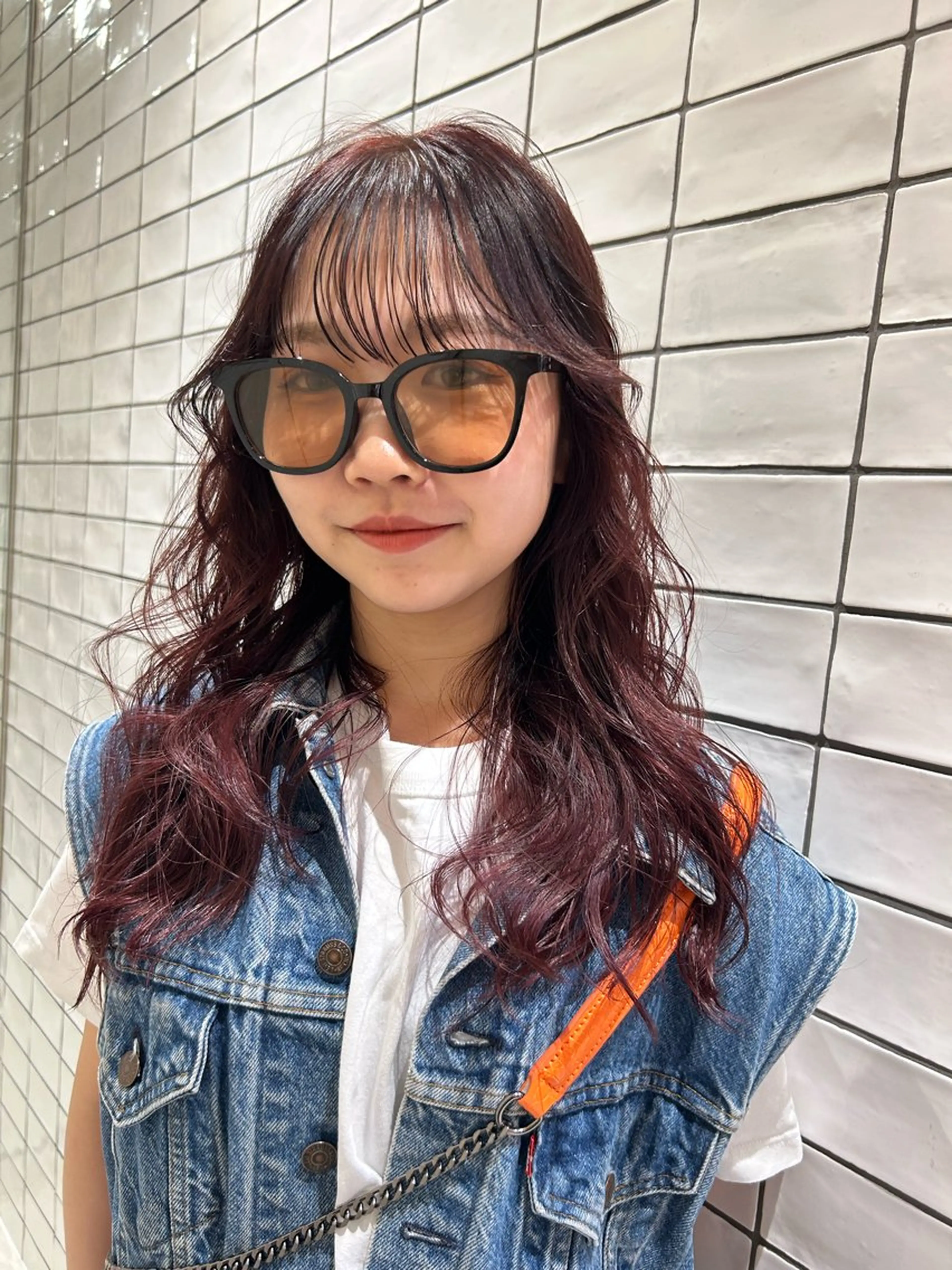 ロング カラー ブリーチ トリートメント ayano🍒暖色 カラー/カーリーヘアのヘアスタイル