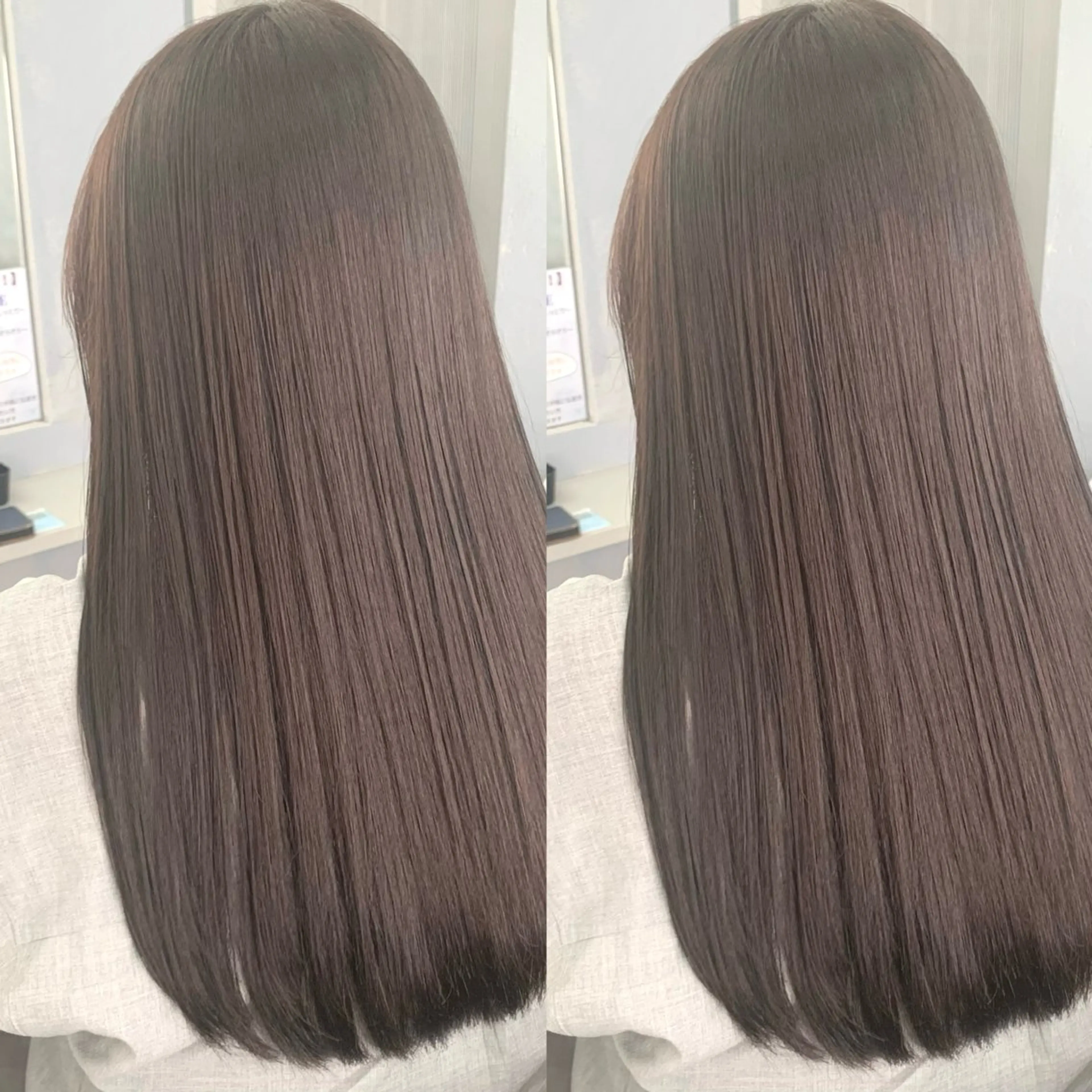 ロング カット 縮毛矯正 ブリーチ無しカラー✨ 美鈴のヘアスタイル