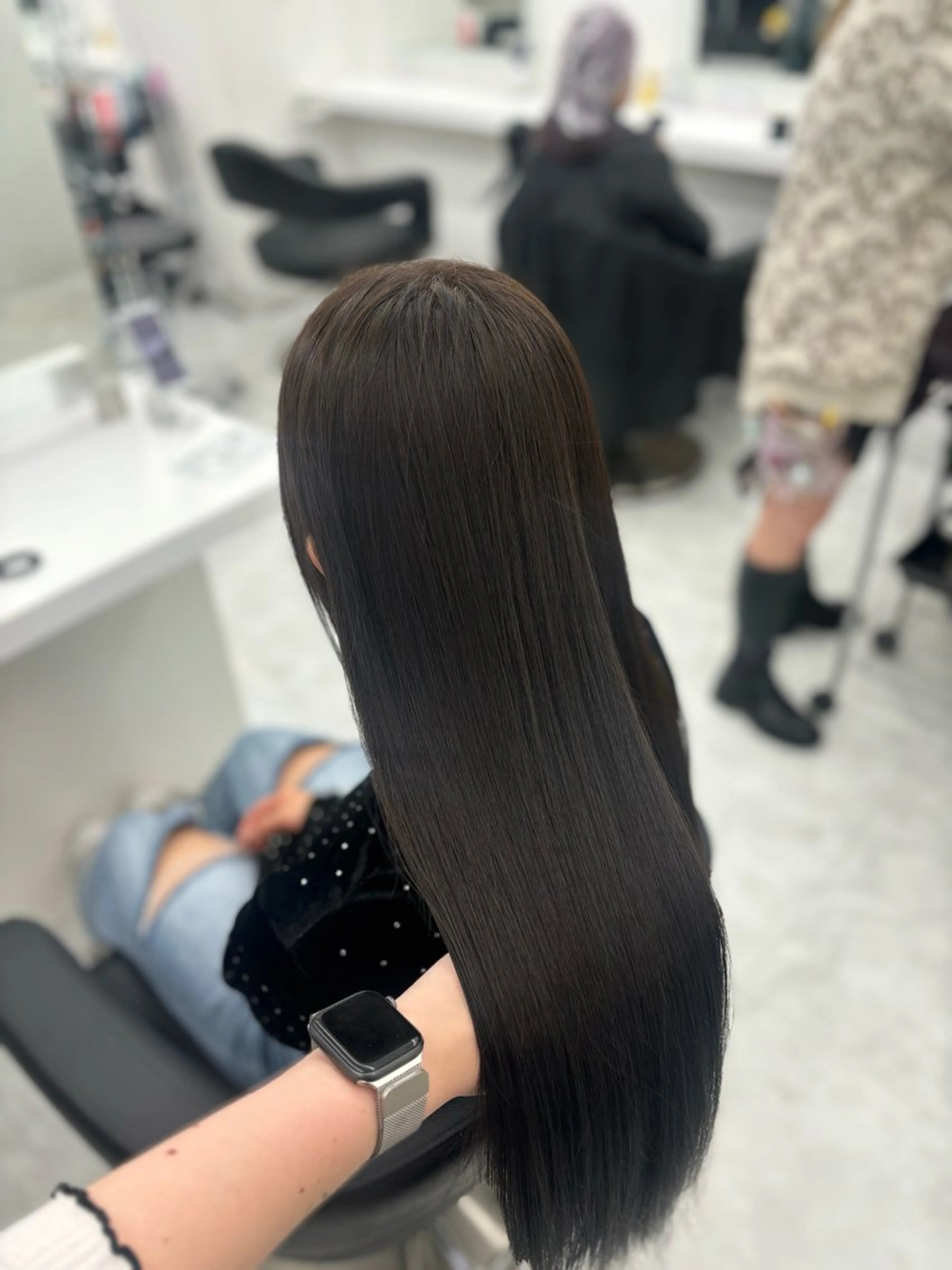 ロング カラー ヘアカラー トリートメント 🤍レイヤー/顔周り 暖色hirari🤍のヘアスタイル