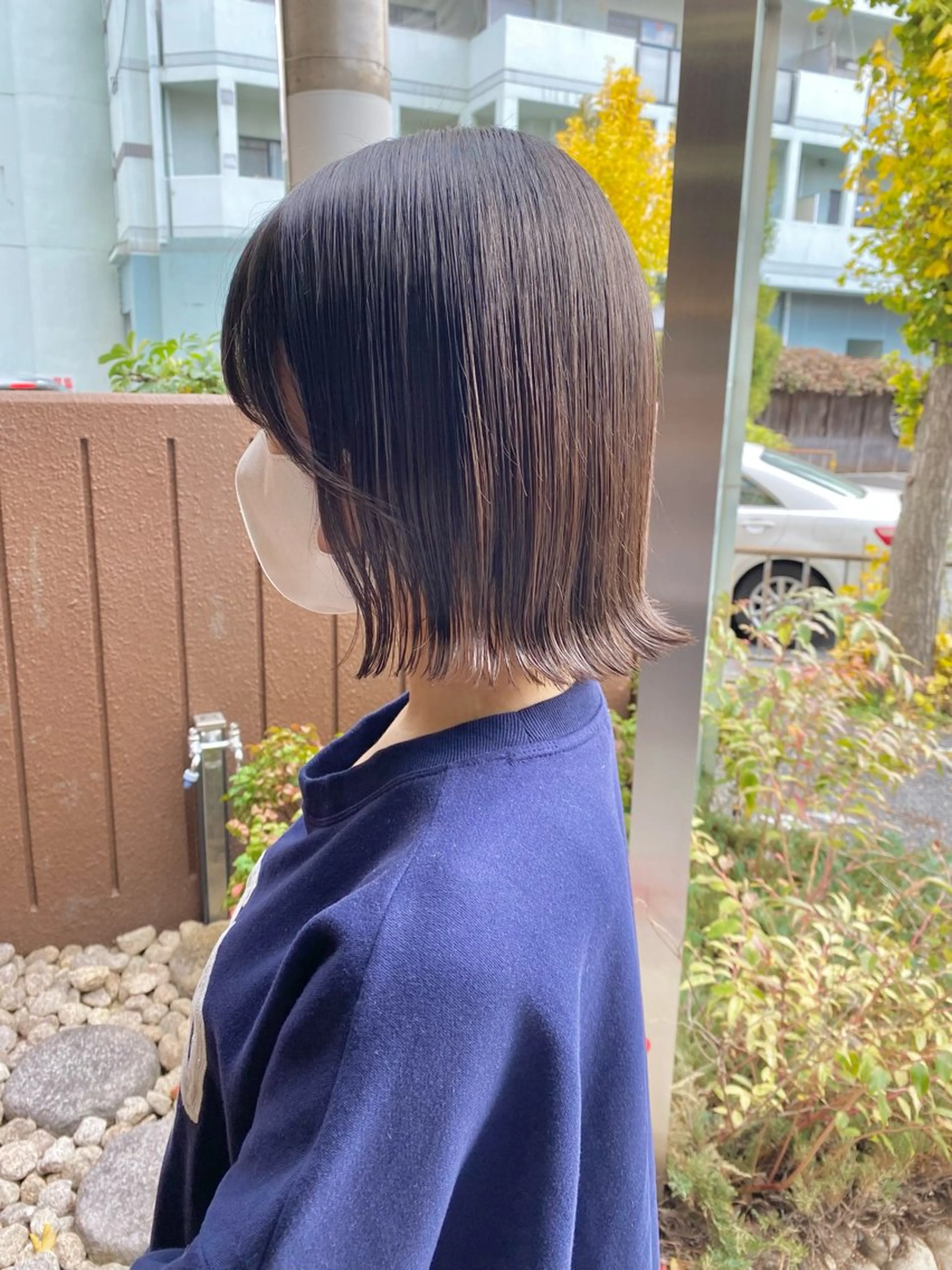 ショート カラー 切りっぱなしボブ ボブ ショートヘア 外ハネヘア カット ヘアカラー 小町康耀　ボブ /顔周りレイヤーのヘアスタイル