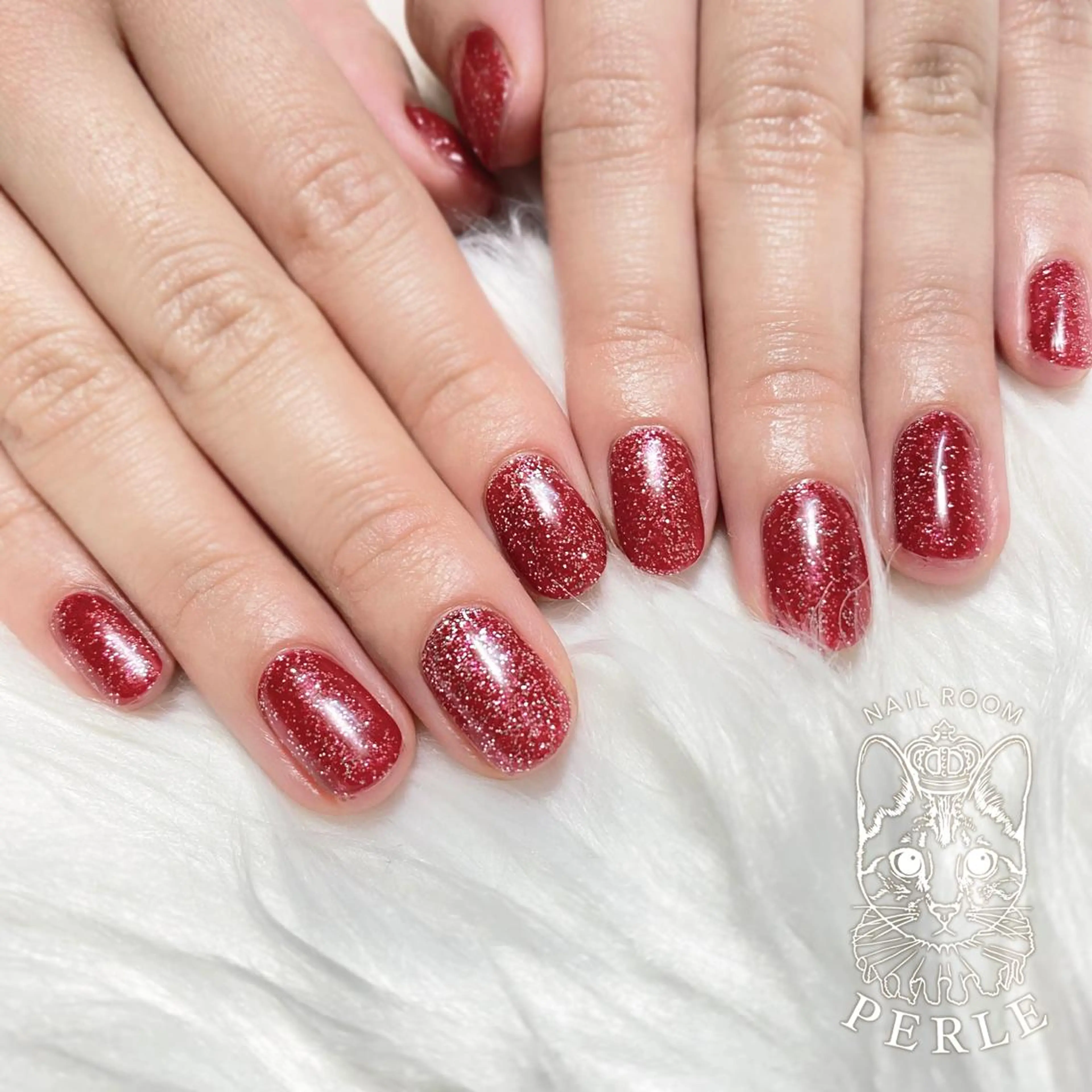 ネイル ラメ(グリッター) ハンドネイル nail room Perleのネイルデザイン