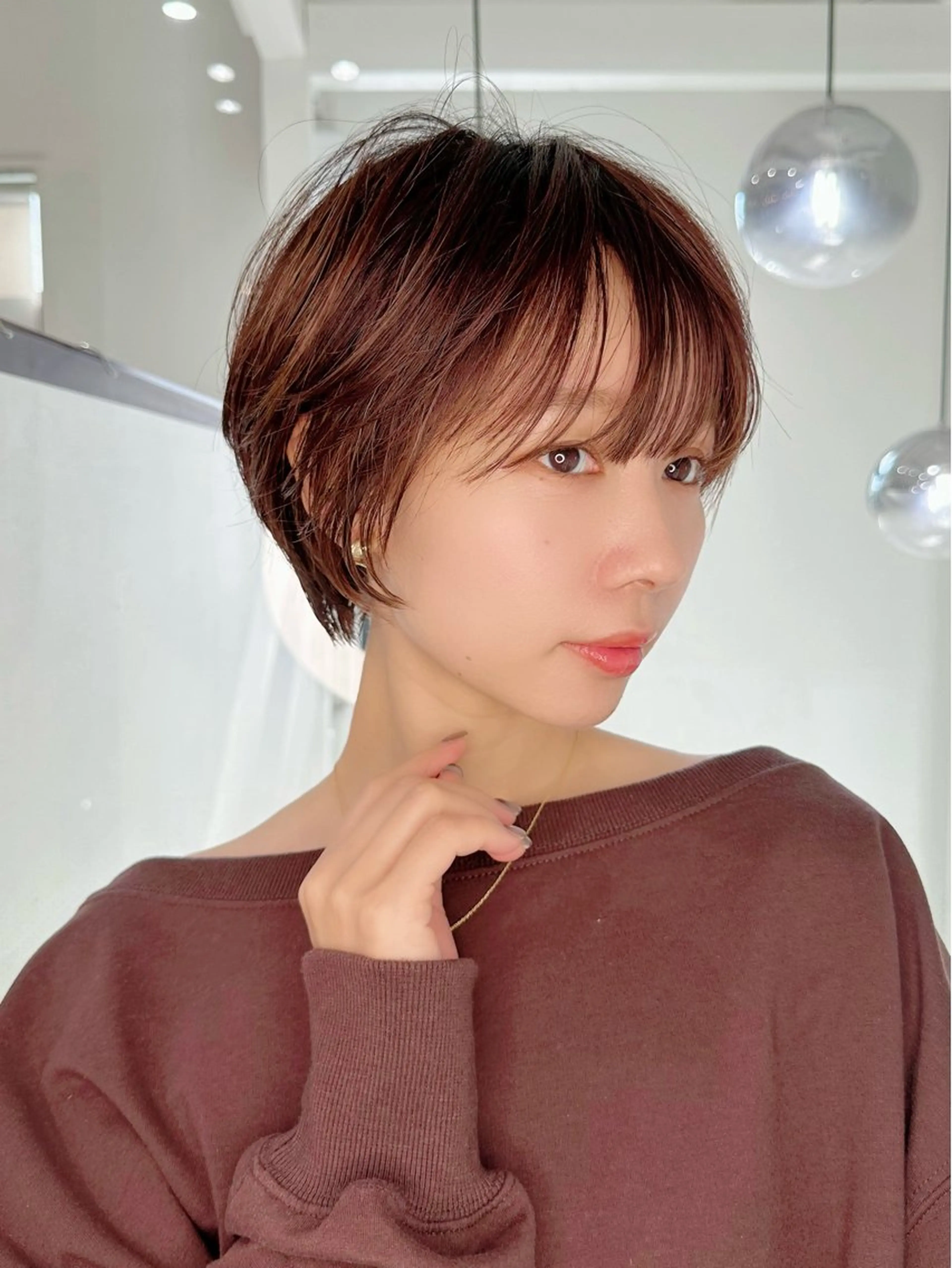 ショート ショートレイヤー 顔まわりレイヤー ハッシュカット レイヤーカット ショートヘア カット ヘアカラー トリートメント ヘッドスパ taiga ショート /レイヤー/矯正🌈のヘアスタイル