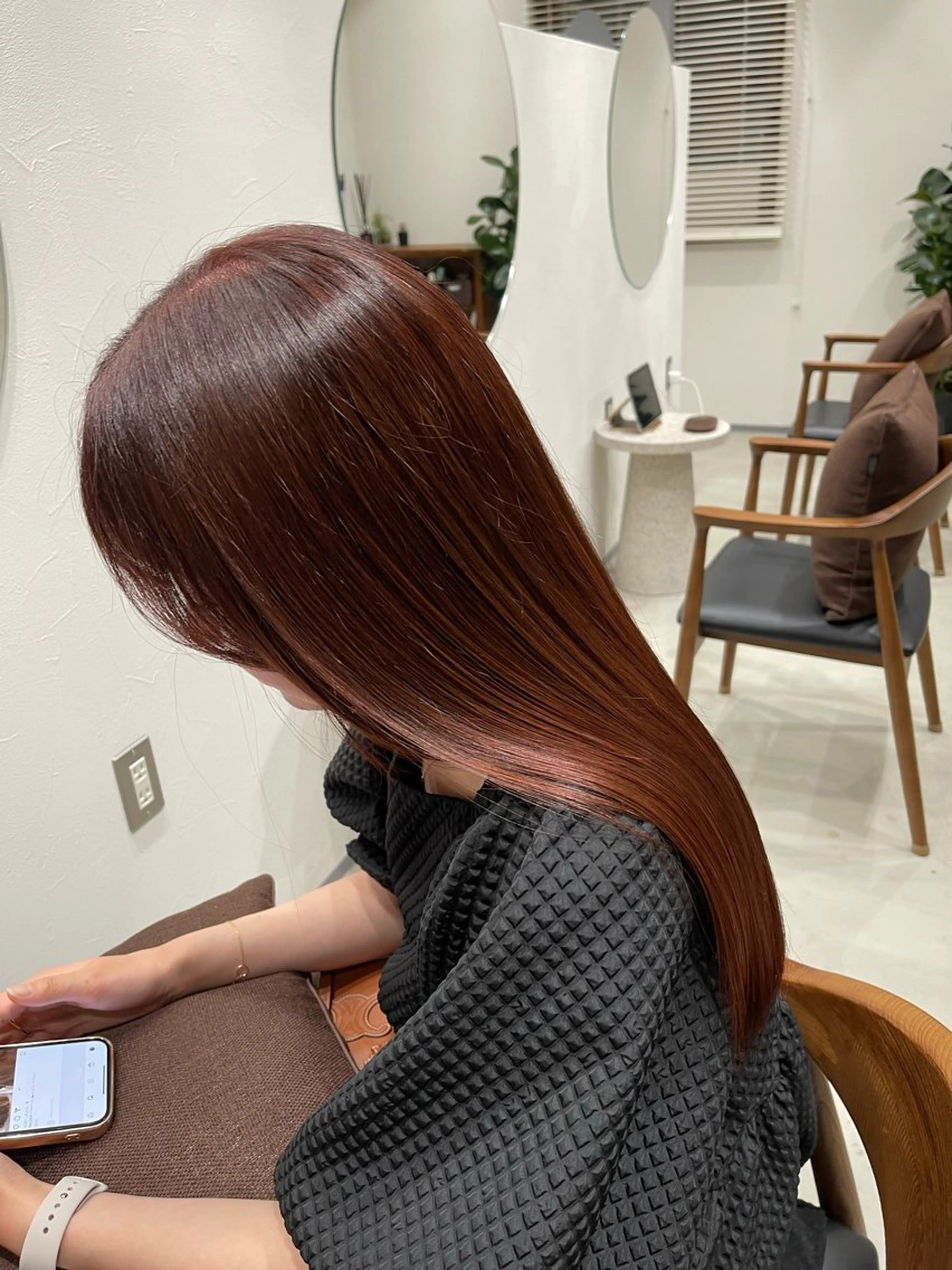 カラー ブラウンカラー レッドカラー ヘアカラー ボブ/レイヤー /河内温太のヘアスタイル