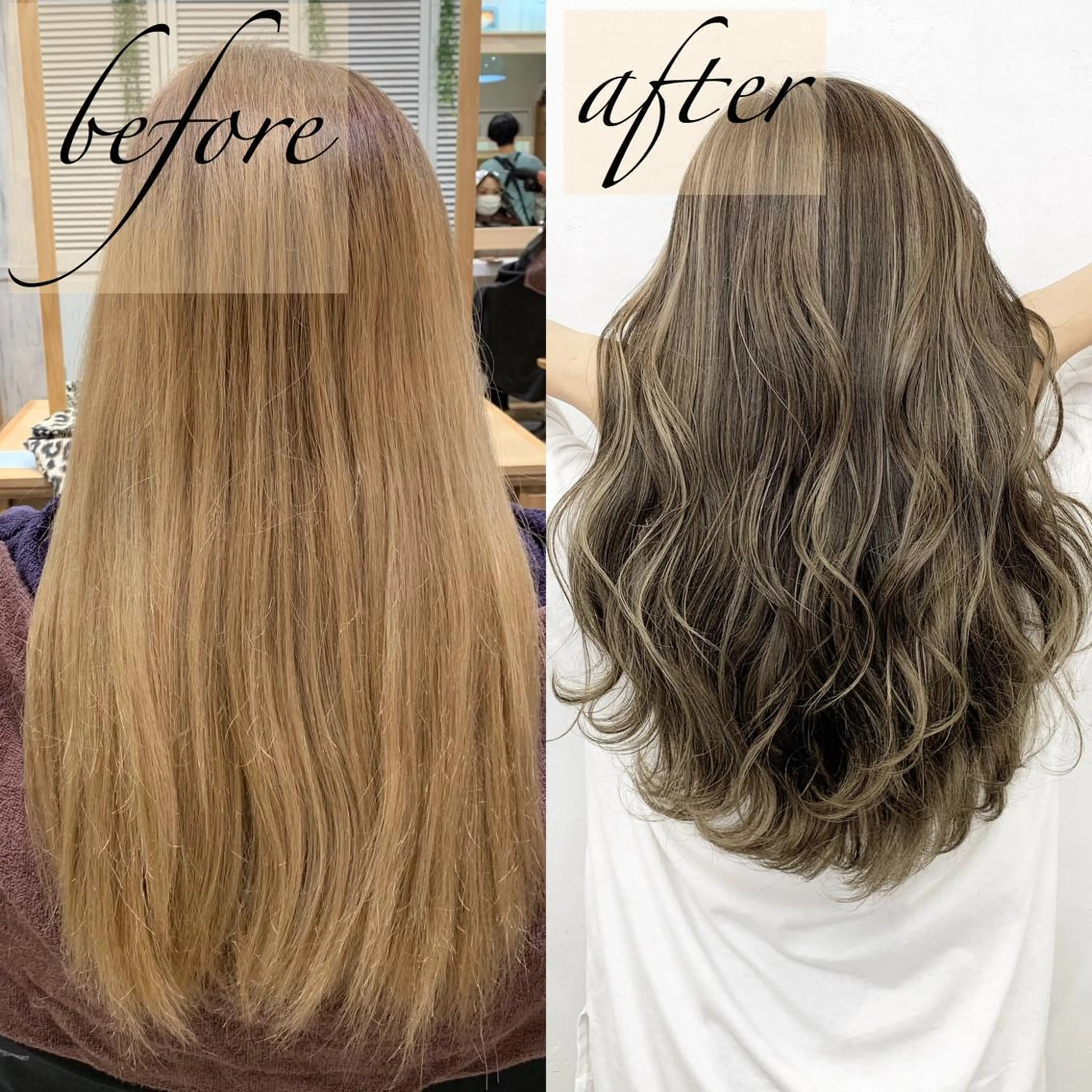 ロング カラー ヘアアレンジ ハイライトカラー ハイライト ヘアカラー TATSUYA アートディレクターのヘアスタイル