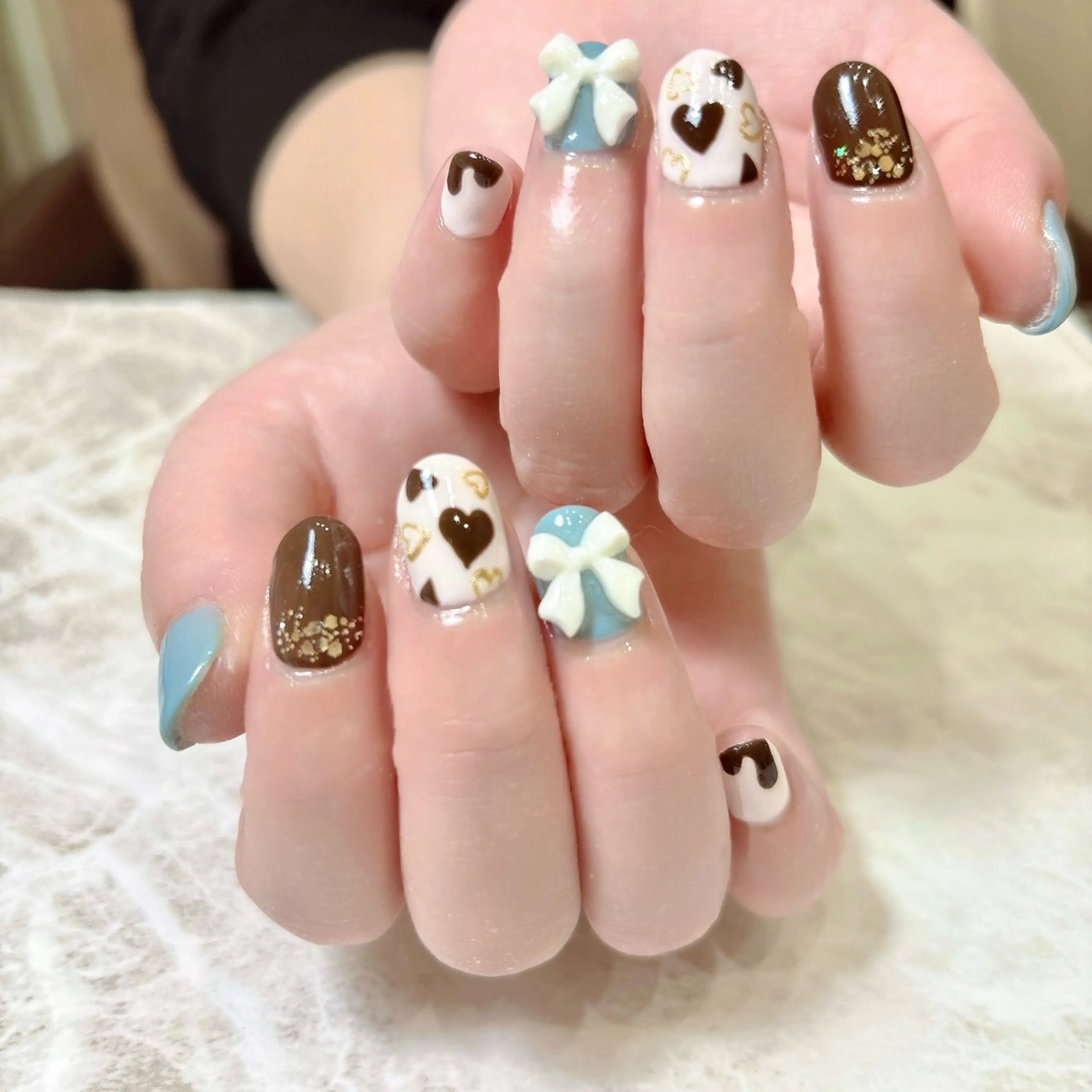 ネイル バレンタイン ハンドネイル PINO 安田のネイルデザイン
