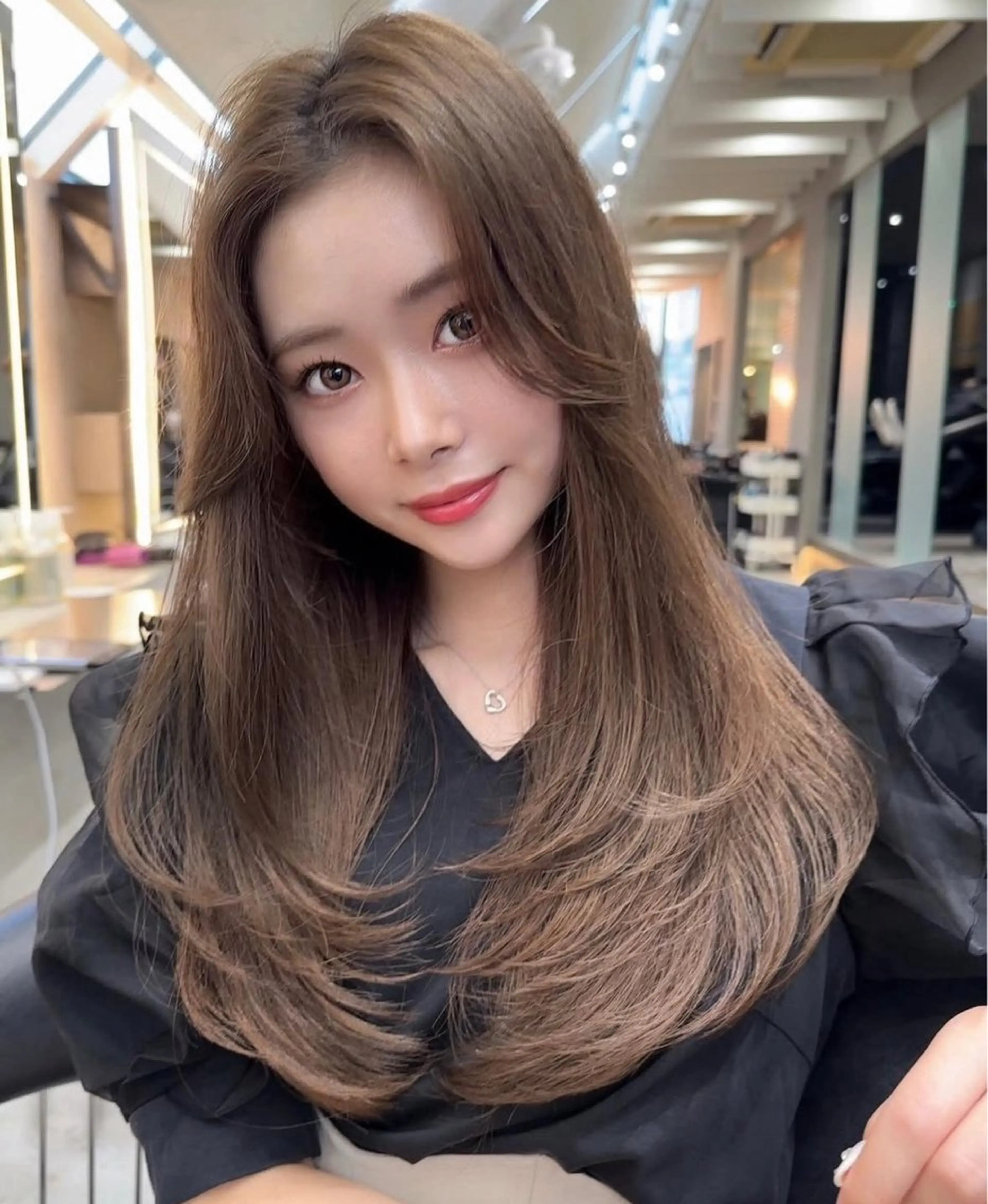 ロング カット ヘアカラー トリートメント 松沢州途/縮毛矯正 /透明感カラーのヘアスタイル