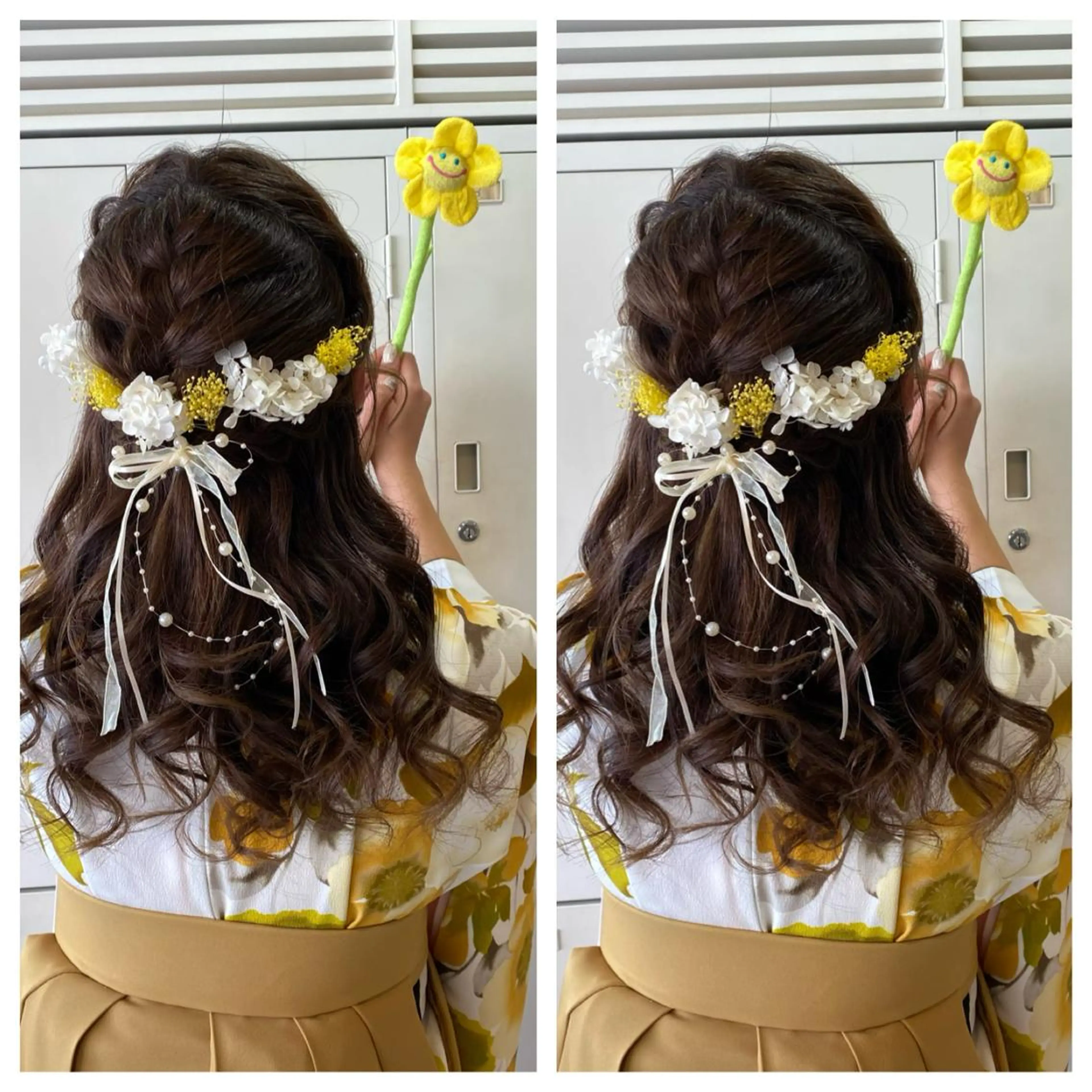 ヘアアレンジ 着付け 顔まわり‎🤍小顔 カット🤍みさきのヘアスタイル