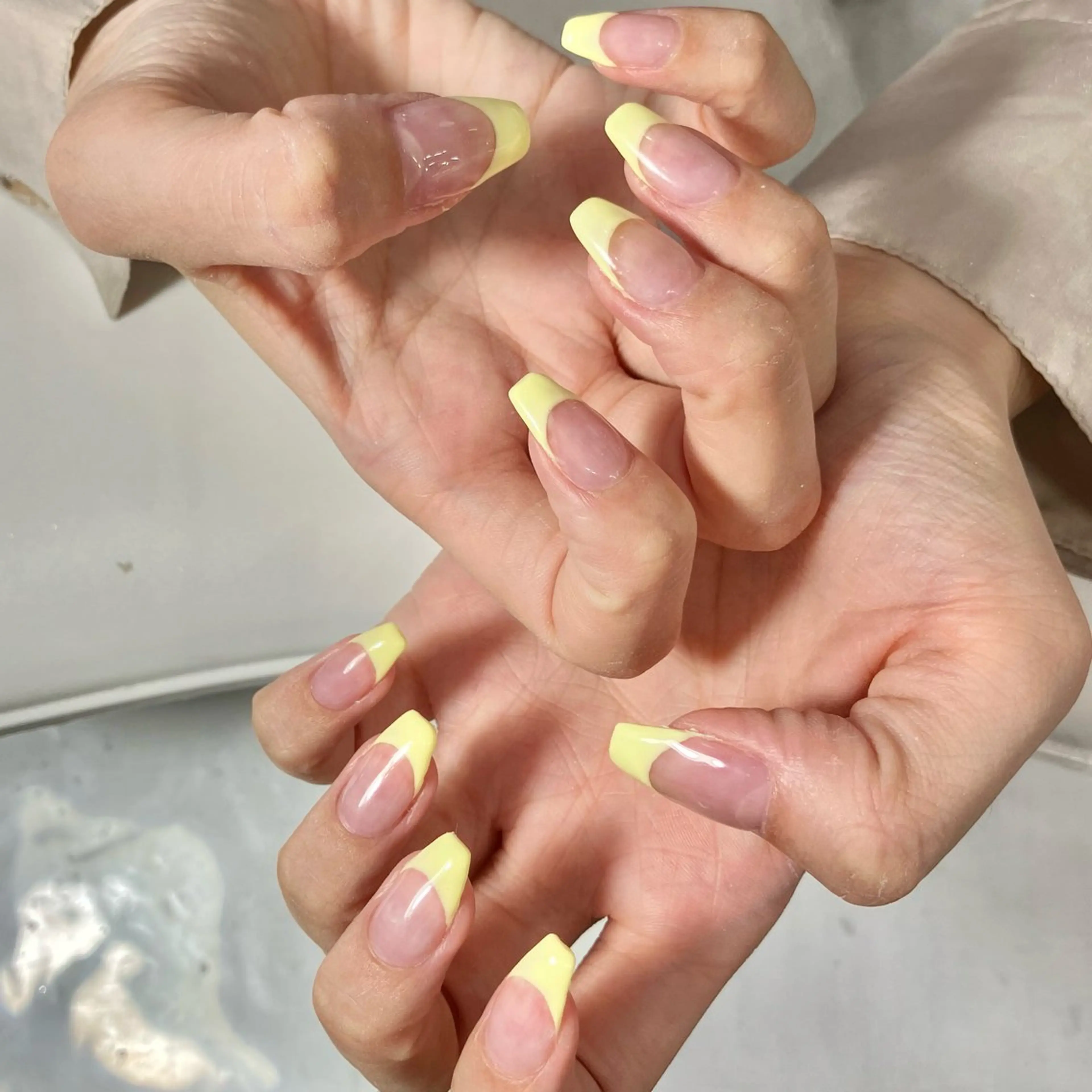 ネイル クリアネイル フレンチネイル ネイル＆まつ毛サロンCrea所属・Crea MORIBEのネイルデザイン