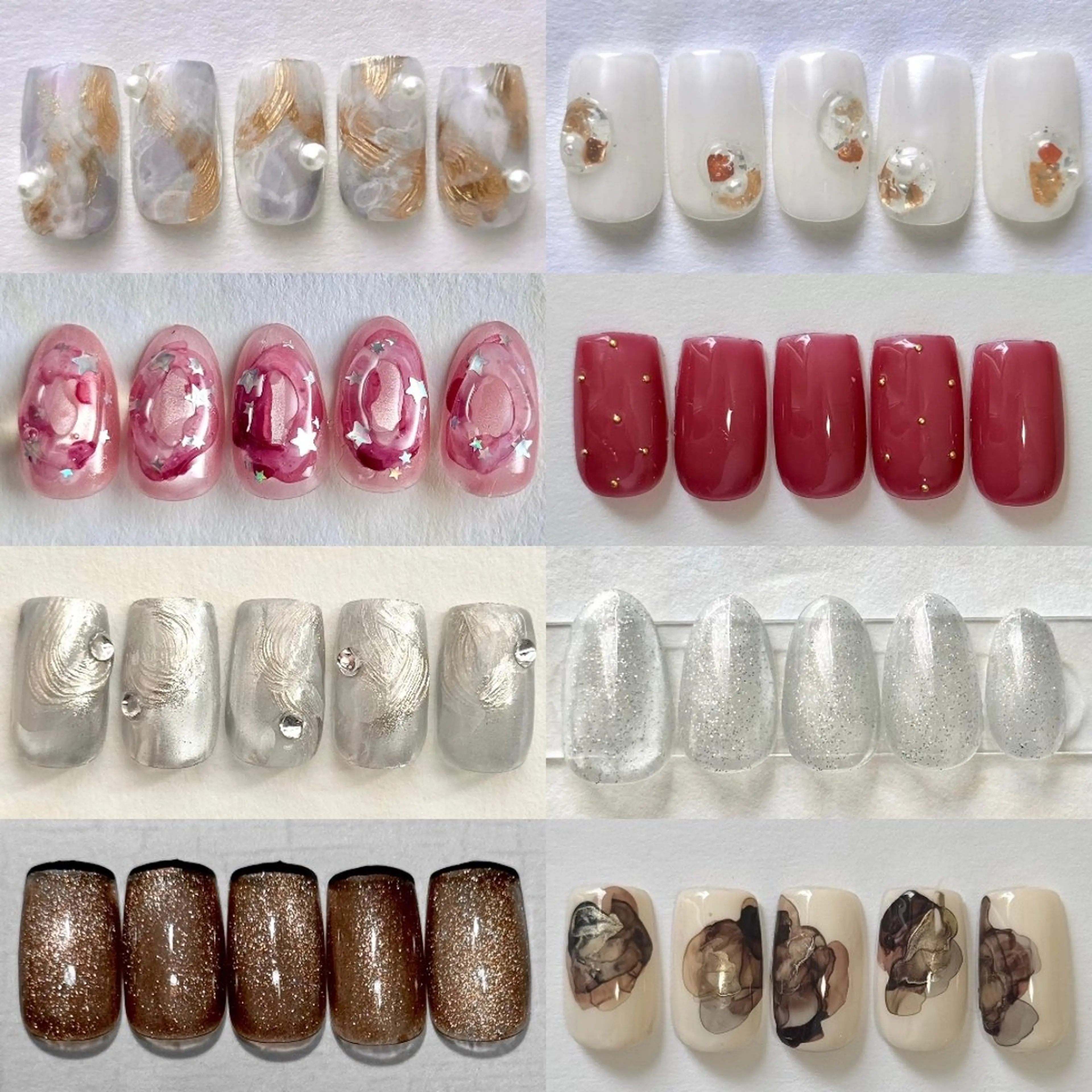 ネイル アートネイル ブルー ボルドー ジェルネイル グリーン ハンドネイル muum　新宿2分 新宿三丁目1分のネイルデザイン