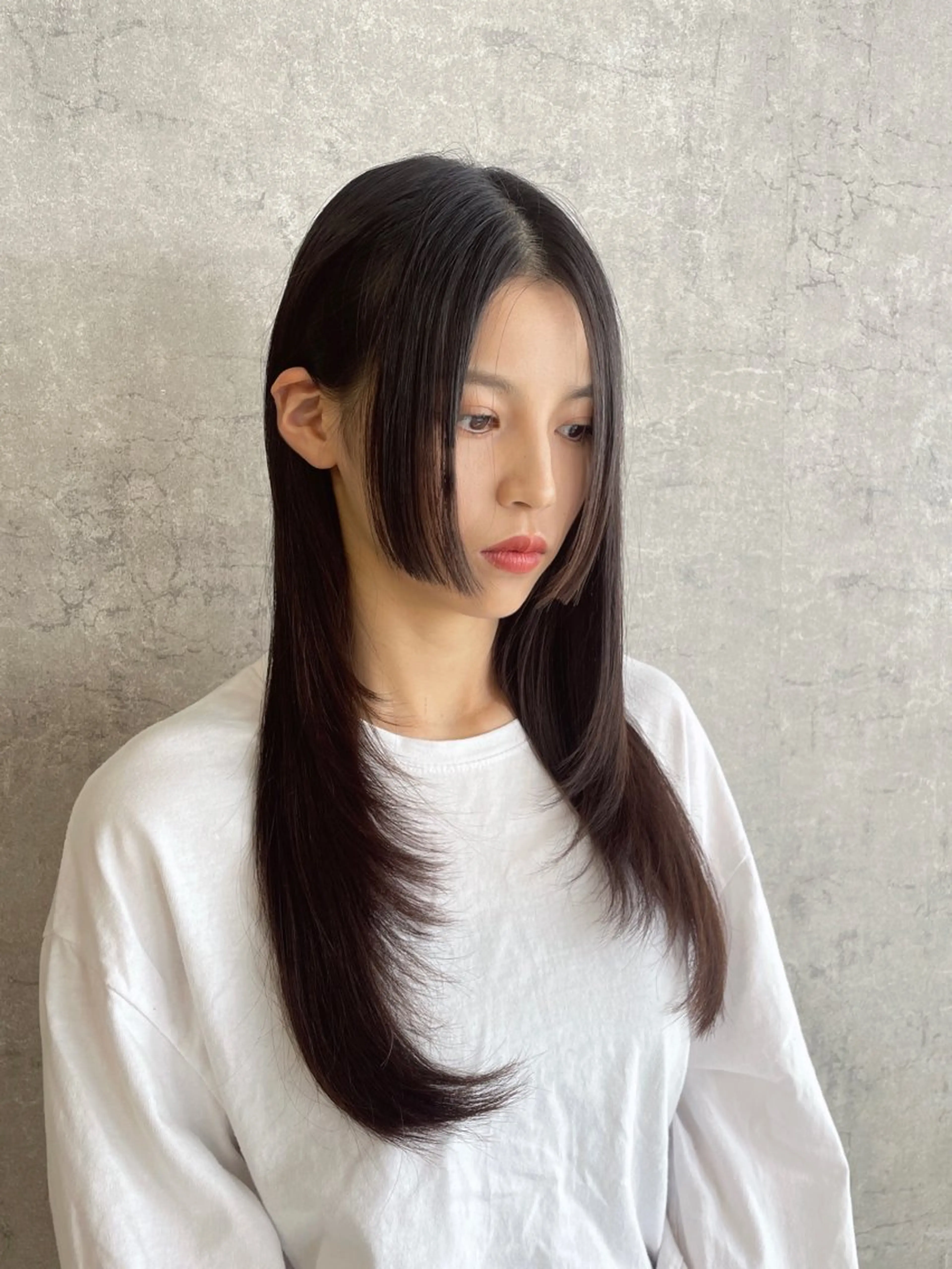 セミロング 顔まわりレイヤー 顔周りカット 姫カット 髪質改善 韓国風ヘア トレンド韓国ヘア 🇰🇷のんのヘアスタイル