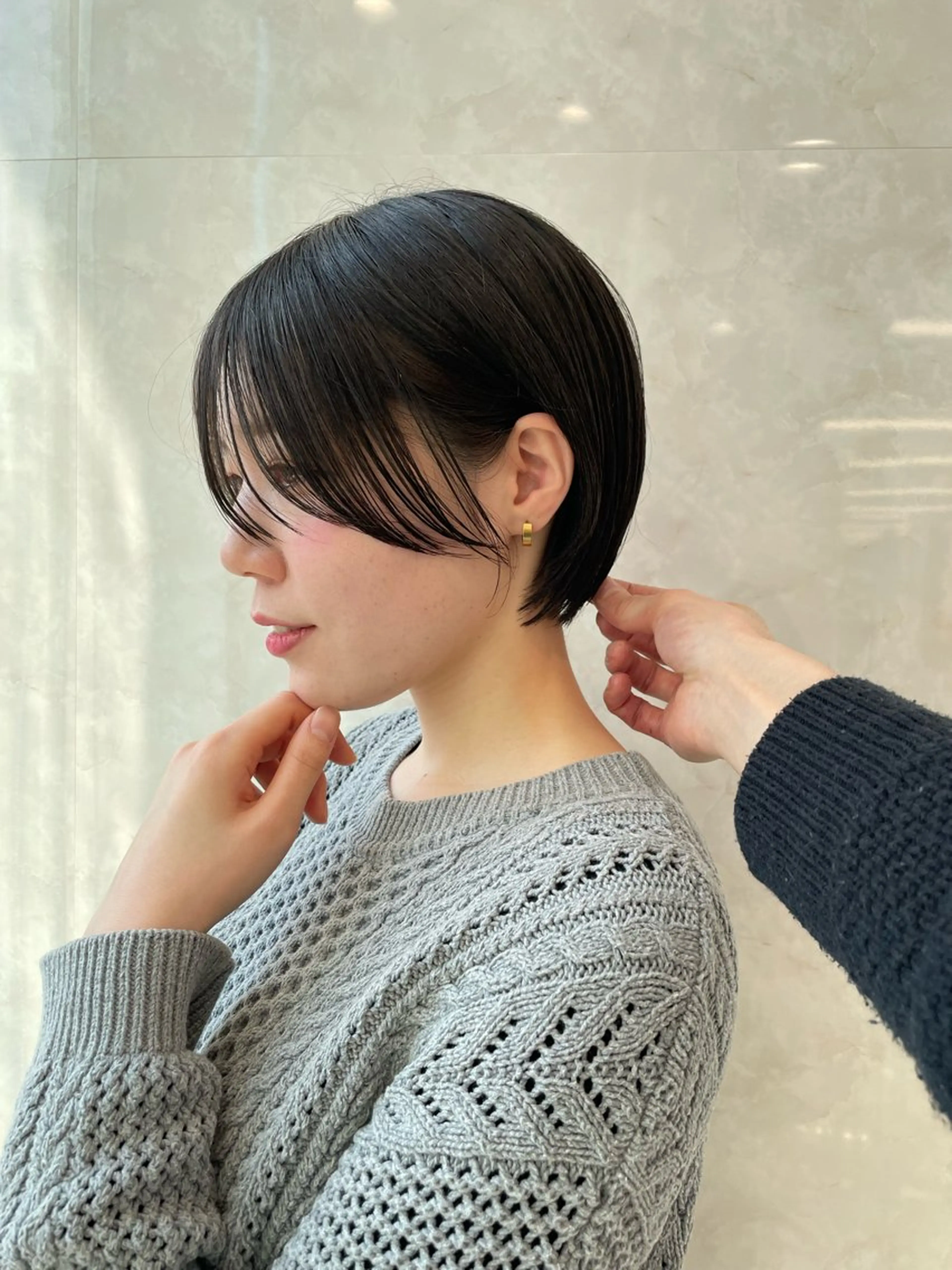 ショート ボブ レイヤーカット ショート/似合わせ/ 透明感カラー古市唯人のヘアスタイル