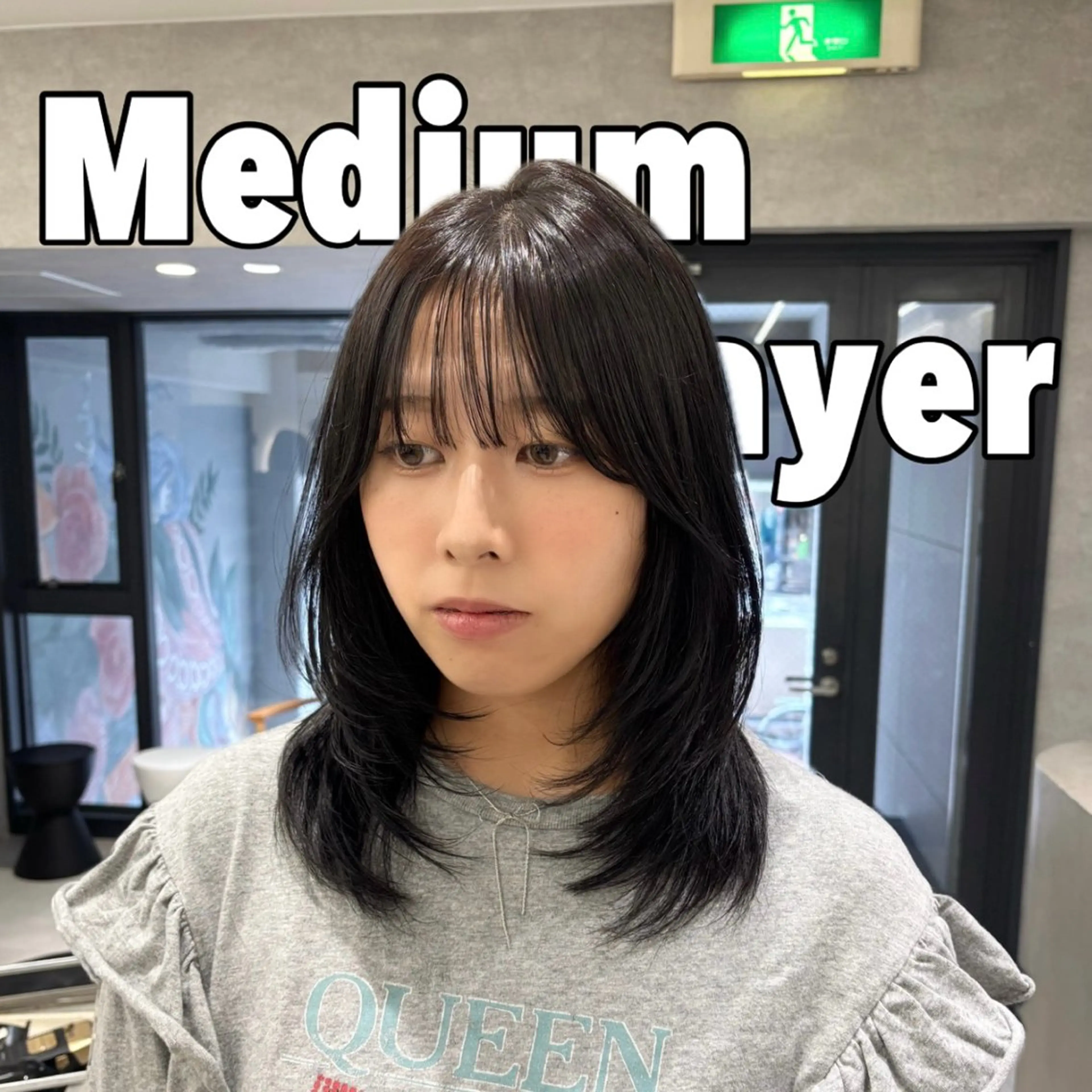 ミディアム カラー カット ヘアカラー トリートメント 望 吹のヘアスタイル