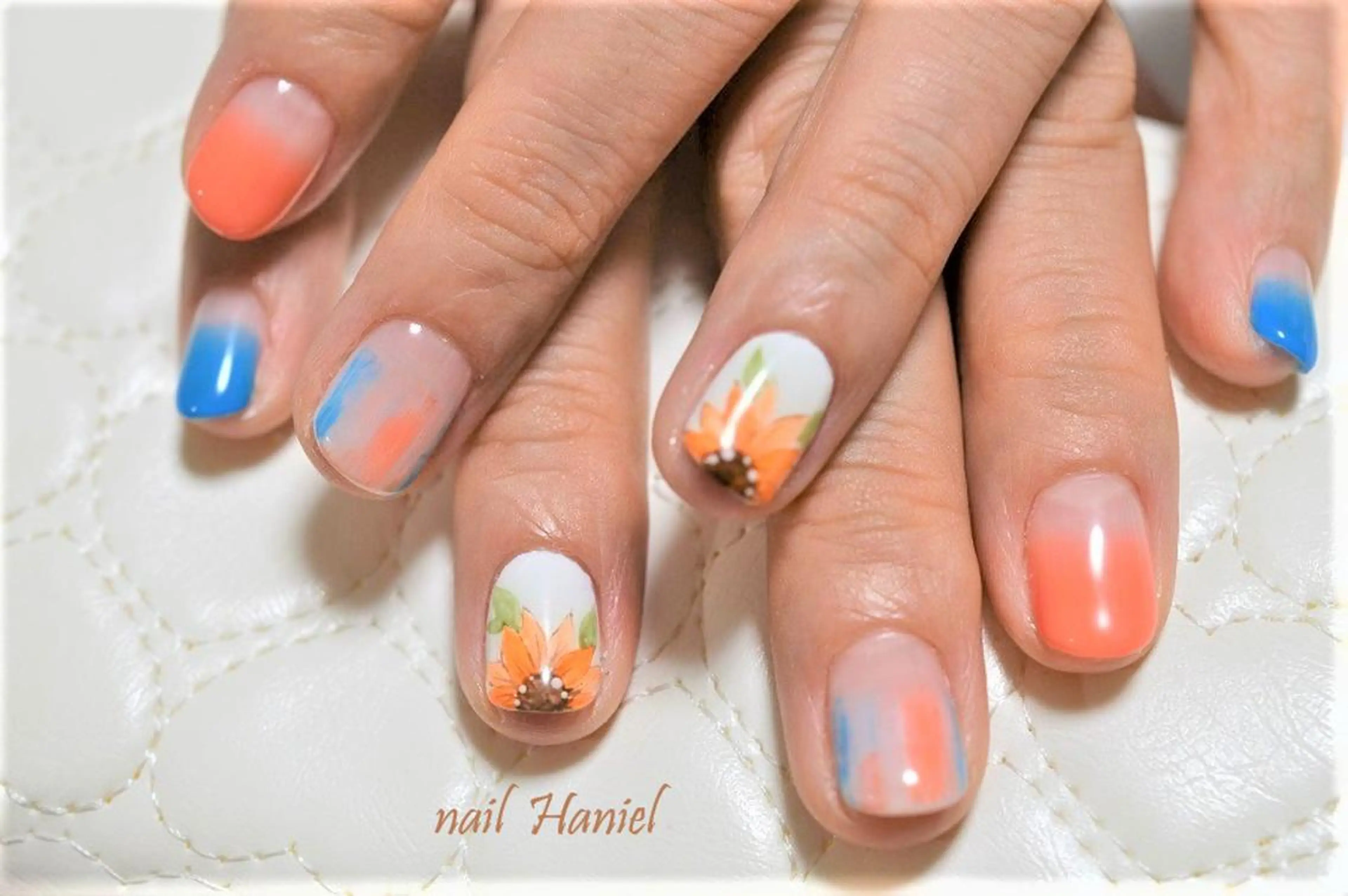 ネイル フットネイル ジェルネイル パラジェル 夏ネイル nail Haniel所属・半蔵門サロンハニエル 魅神 ちよのネイルデザイン
