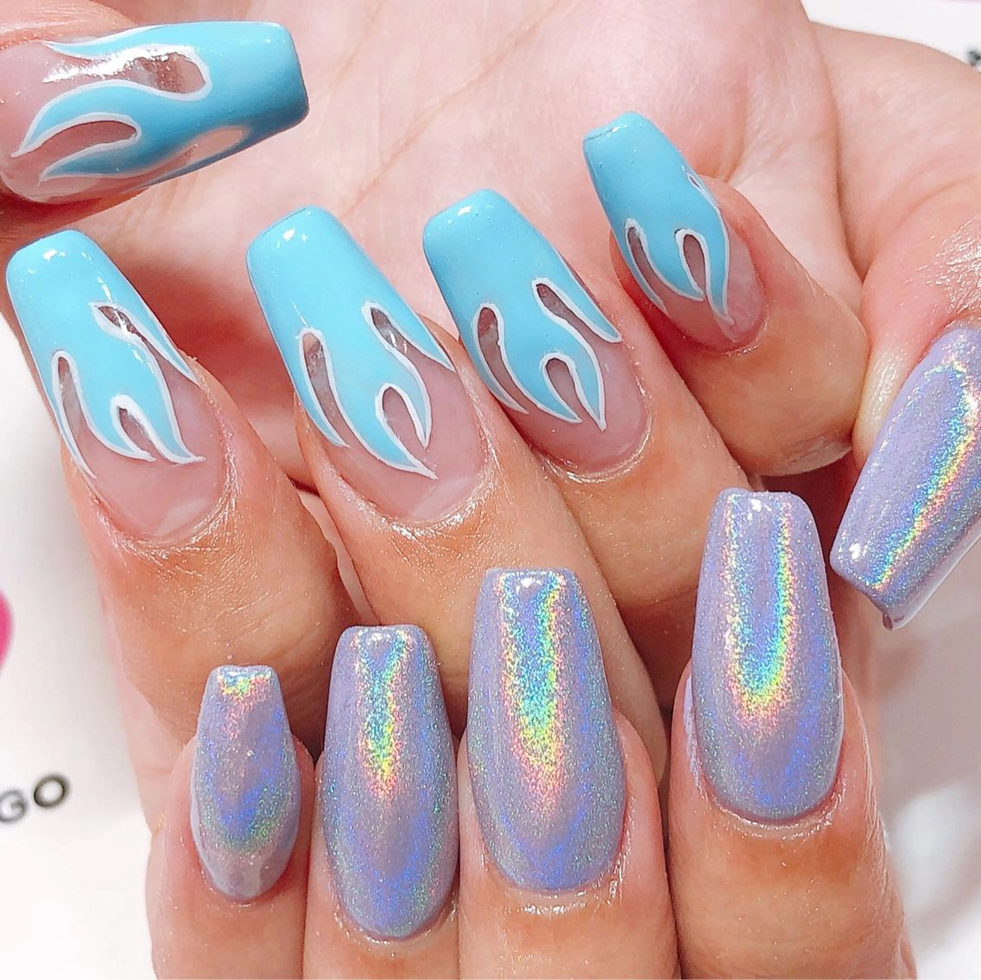 ロング カラー メンズ ネイル NAILSGOGO shibuyaのネイルデザイン