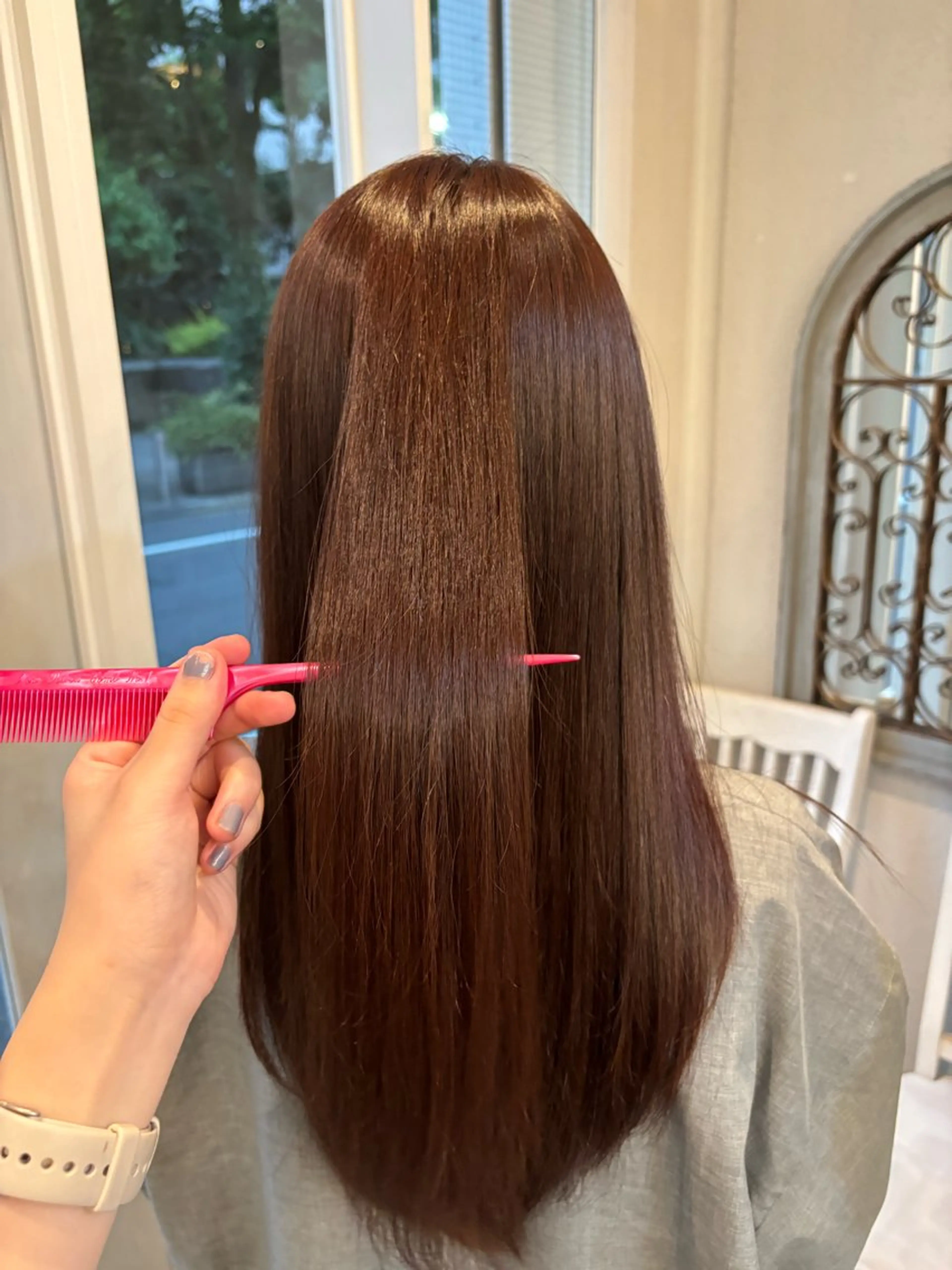 ロング カラー ヘアカラー 山﨑彩乃 🫧 縮毛矯正🪐のヘアスタイル
